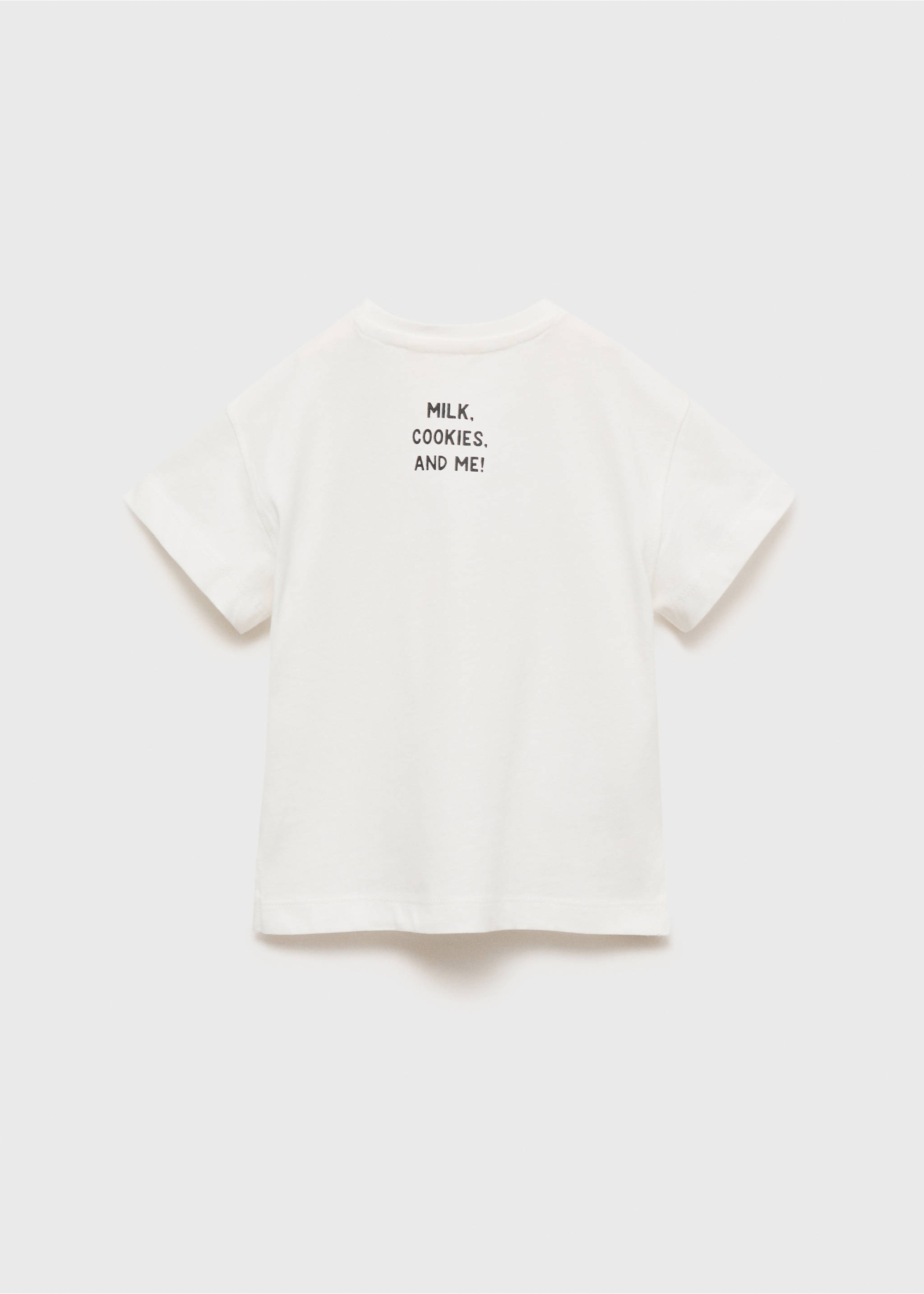 Embossed detail printed t-shirt - Reverse of the article, Off White. Ref: 17023294-00.