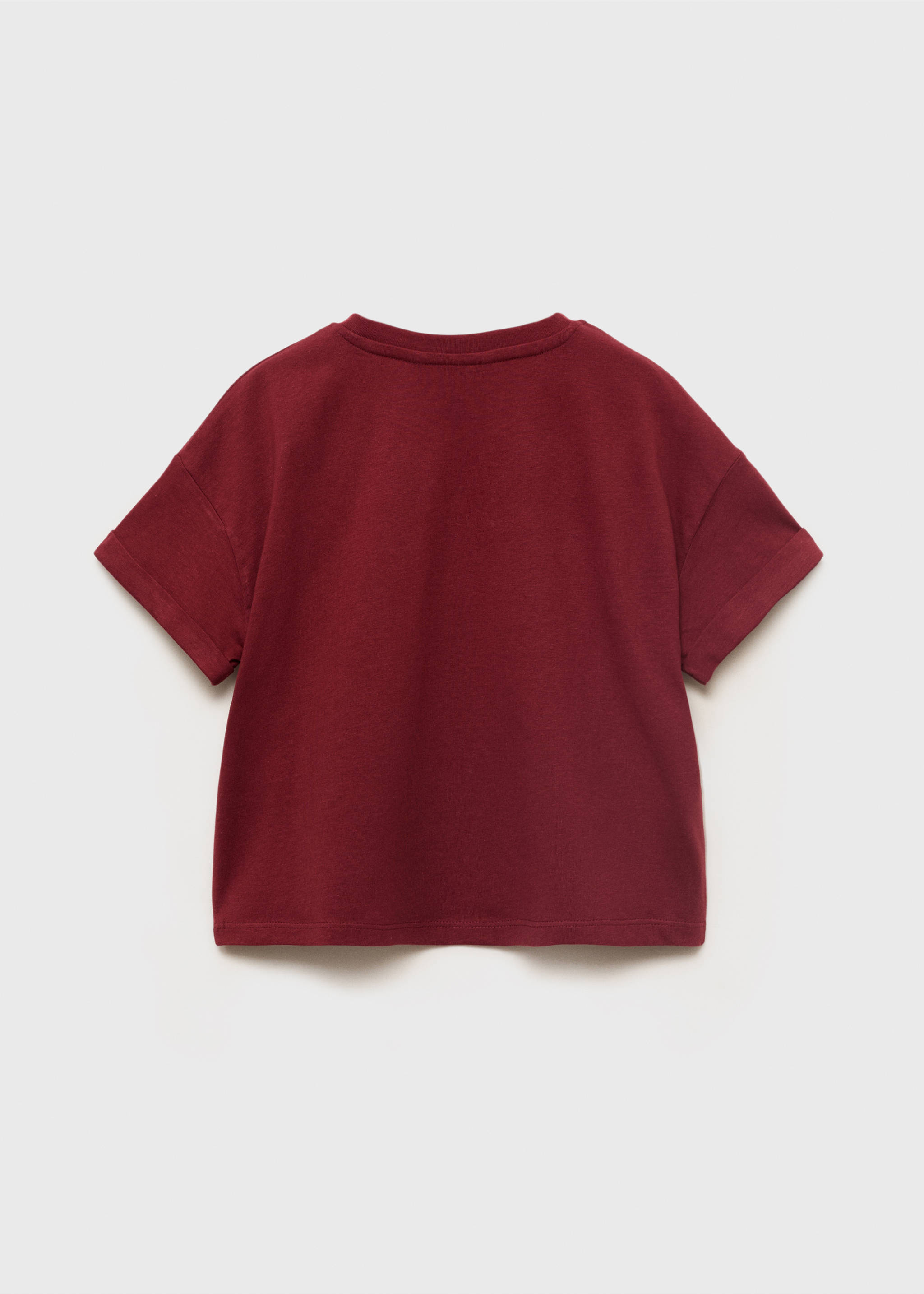 Short-sleeved printed t-shirt - Reverse of the article, Maroon. Ref: 17023296-00.