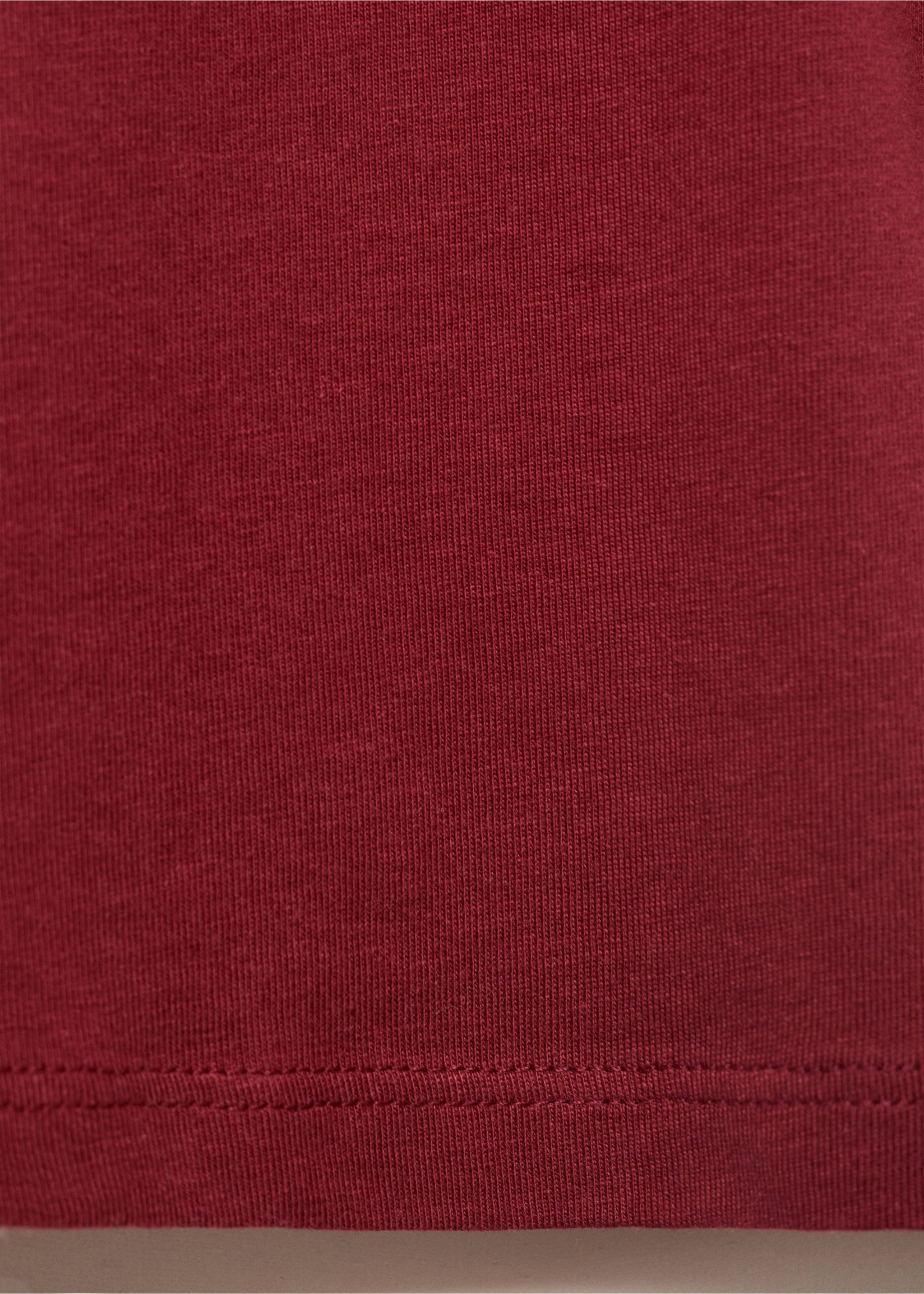 Short-sleeved printed t-shirt - Details of the article 8, Maroon. Ref: 17023296-00.