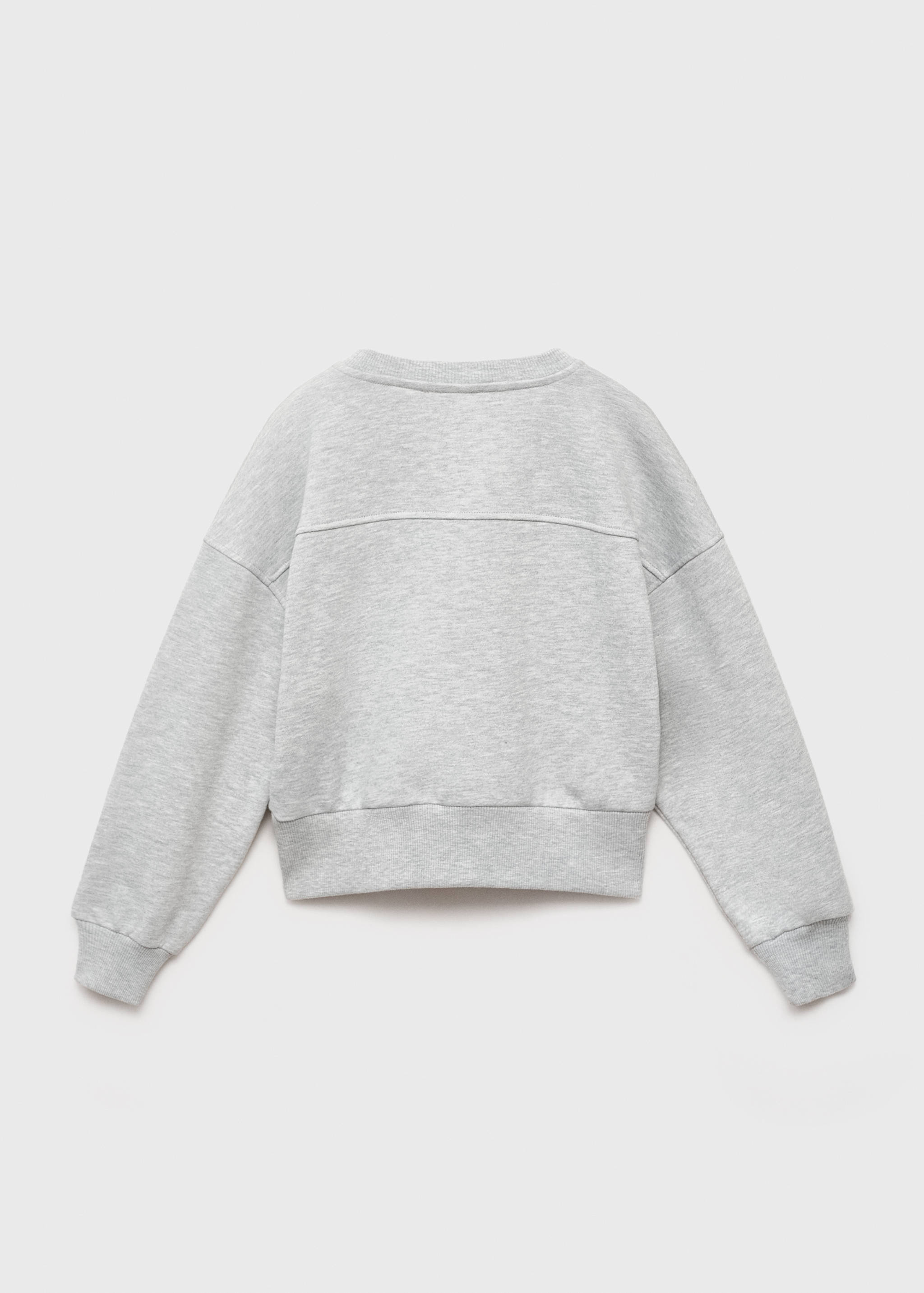 Schwarz-weißes College-Sweatshirt - Rückseite des Artikels