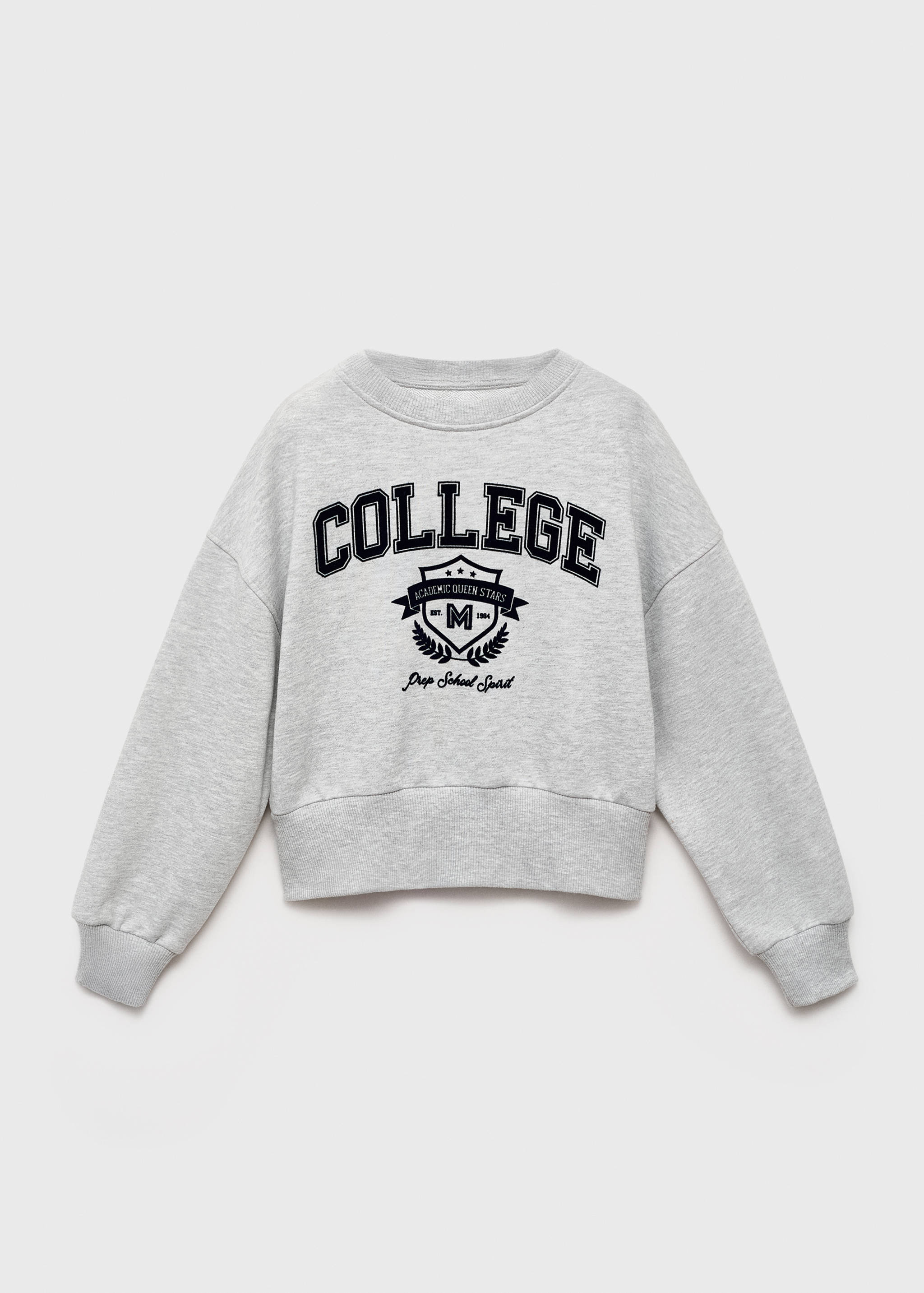 Schwarz-weißes College-Sweatshirt - Artikel ohne Model