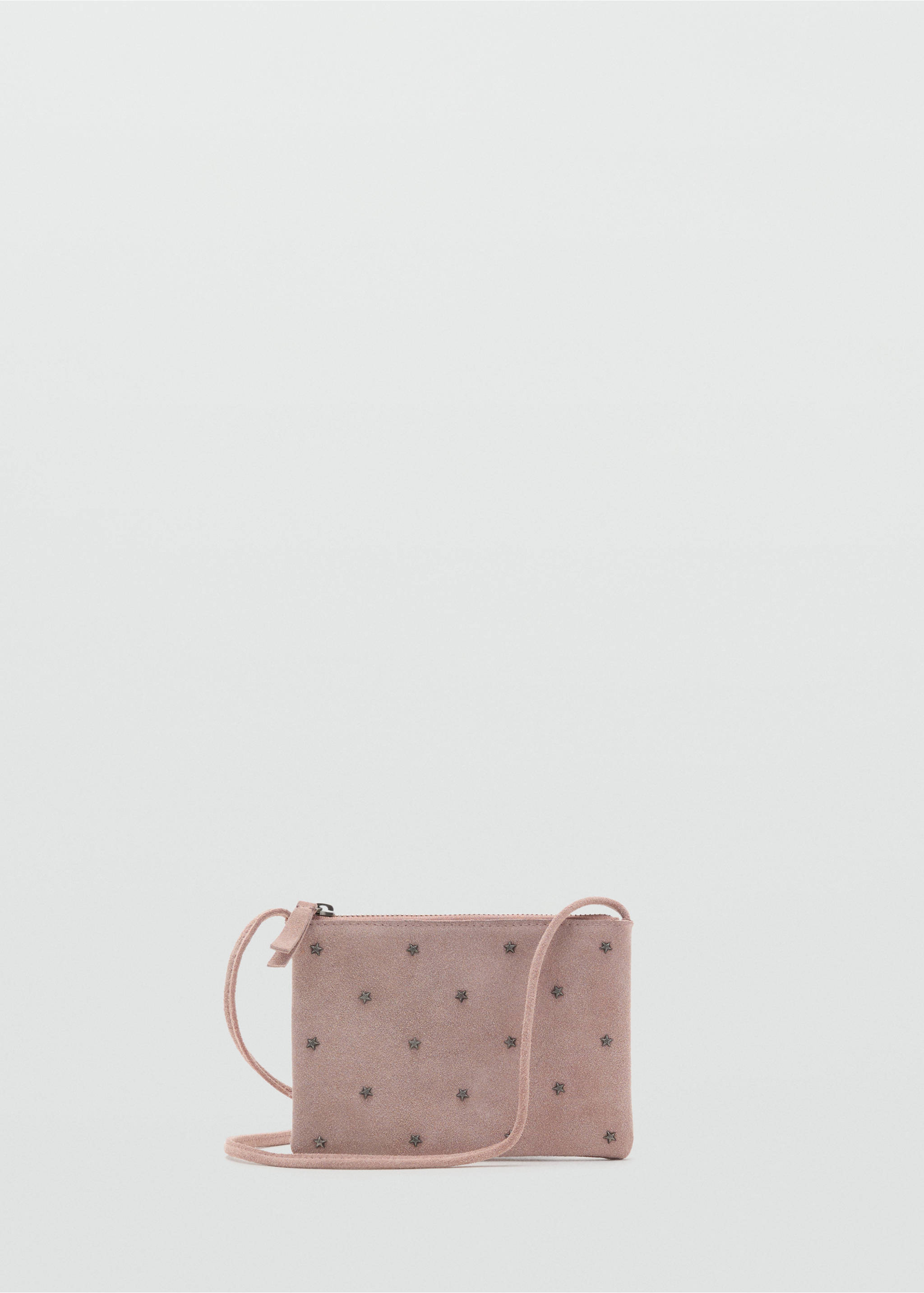 Lederhandtasche mit Nieten - Artikel ohne Model, Zartrosa. Ref: 17023300-00.