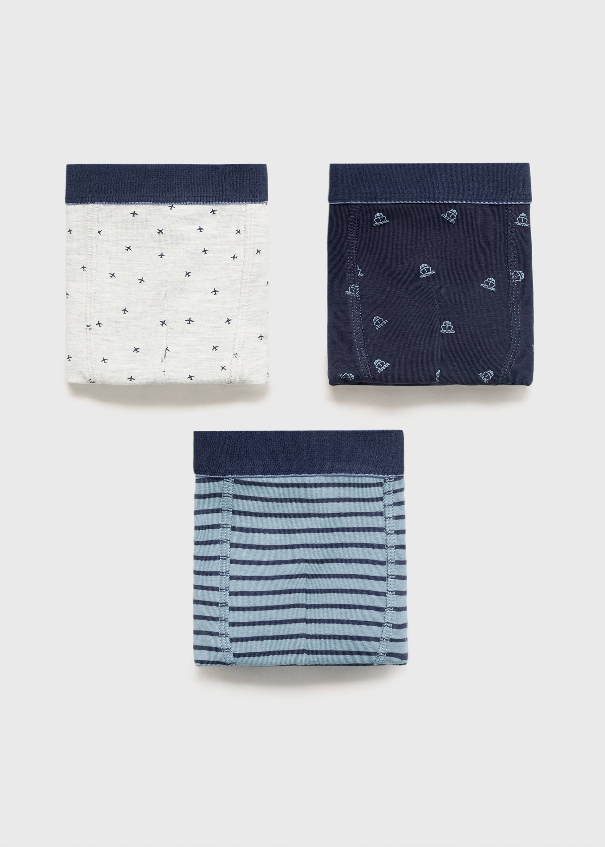 3-pack combined briefs - Article without model, Blue. Ref: 17023303-00.