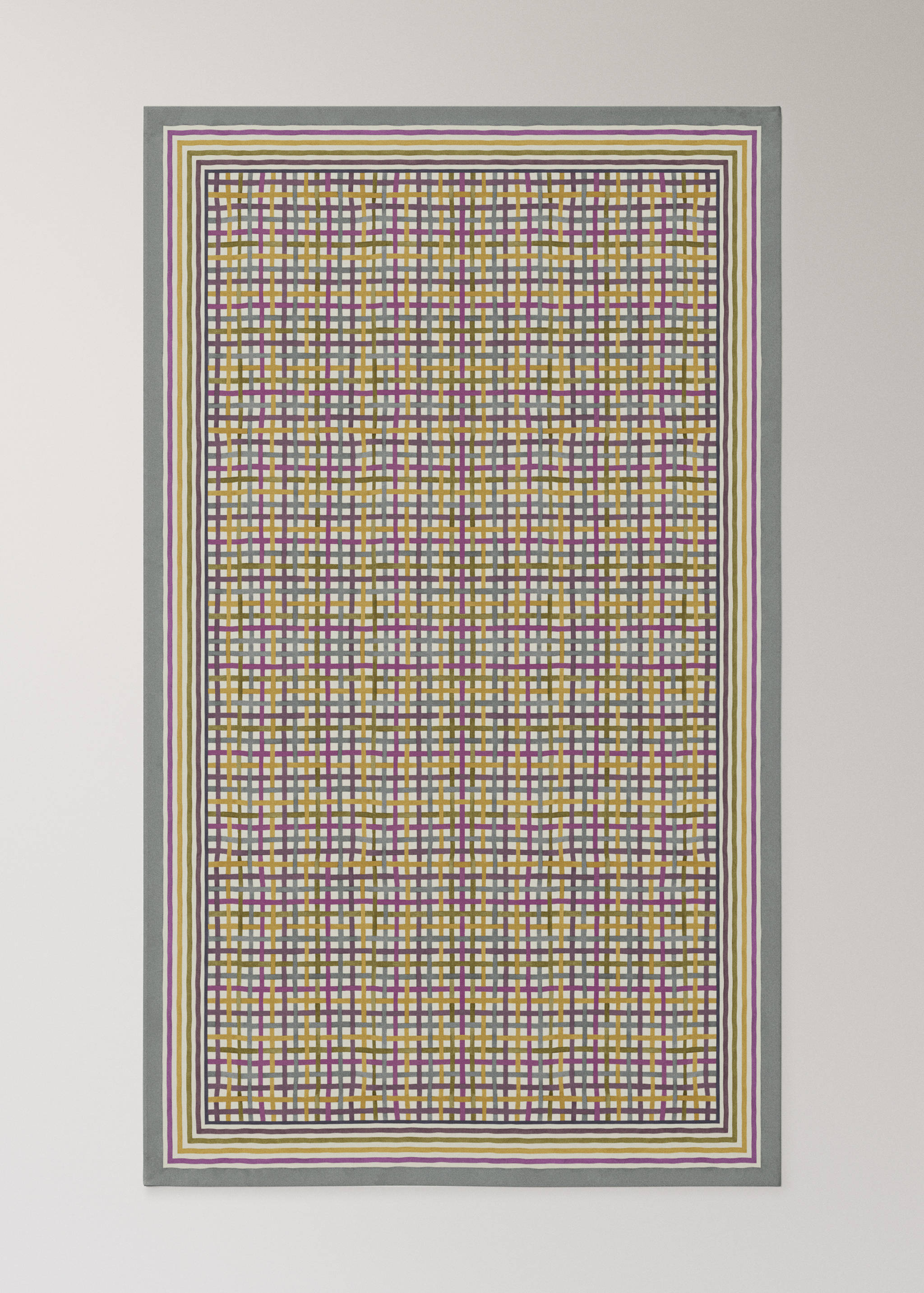 Multi-coloured check resin-coated tablecloth for 8 to 10 diners - Details of the article 3