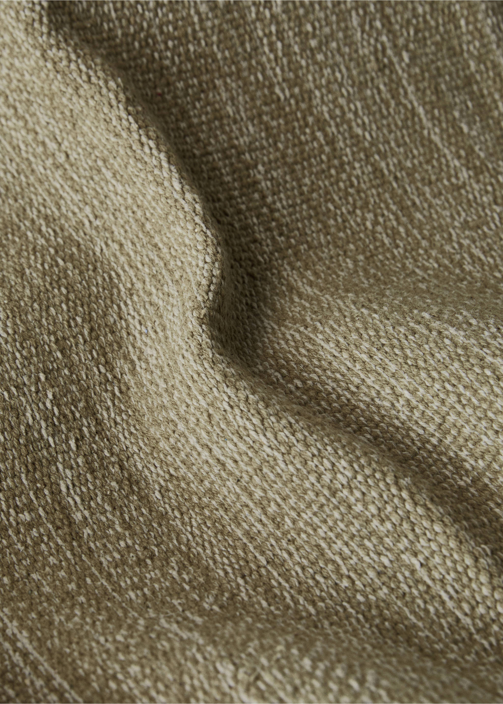 Melange cotton carpet - Details of the article 2, Green. Ref: 17023334-00.