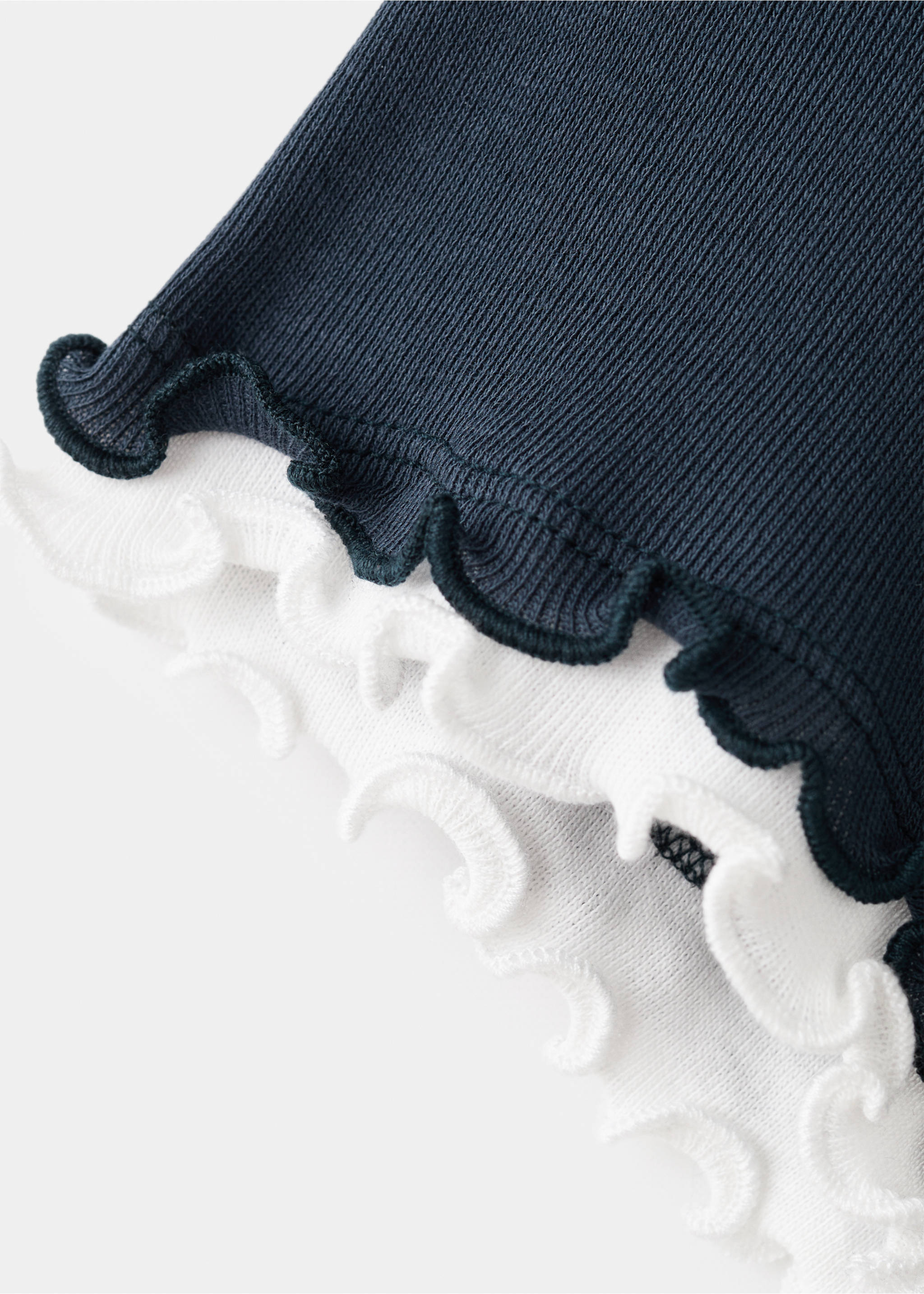 Organic cotton crop top - Details of the article 8, Navy. Ref: 17023336-00.