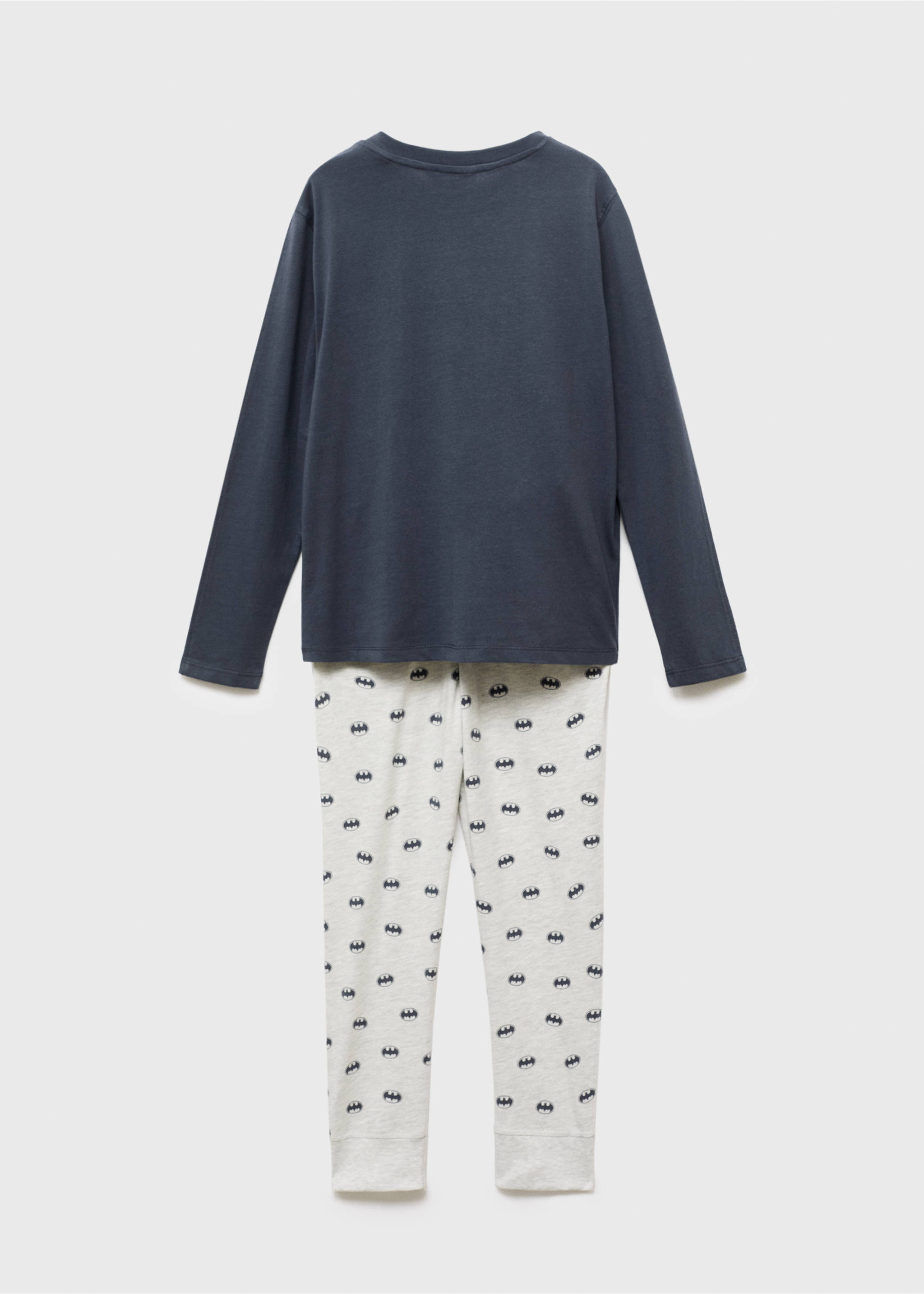 Long Batman pyjamas - Reverse of the article, Medium Heather Grey. Ref: 17023797-00.