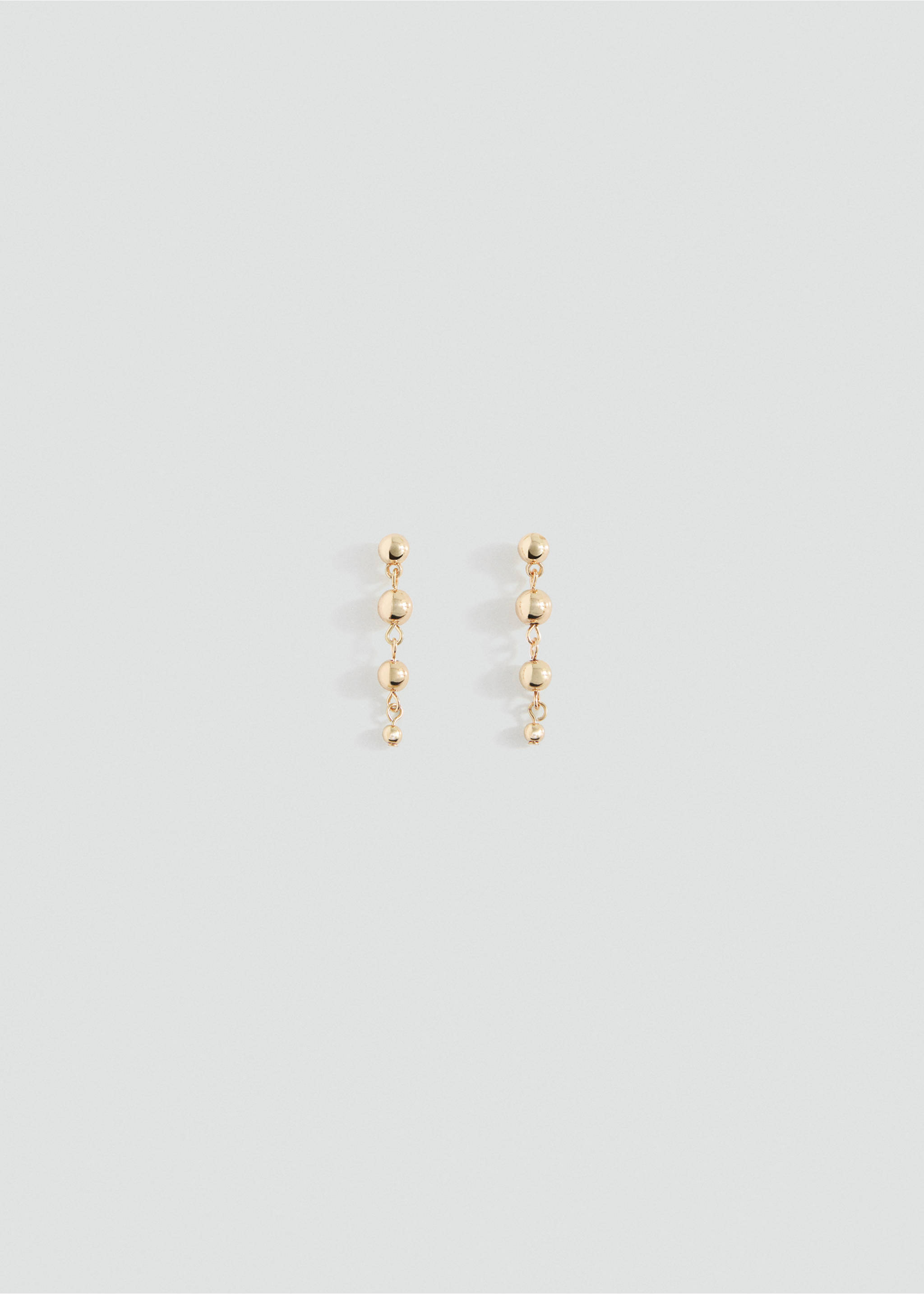 Beaded drop earrings - Article without model, Gold. Ref: 17023815-00.