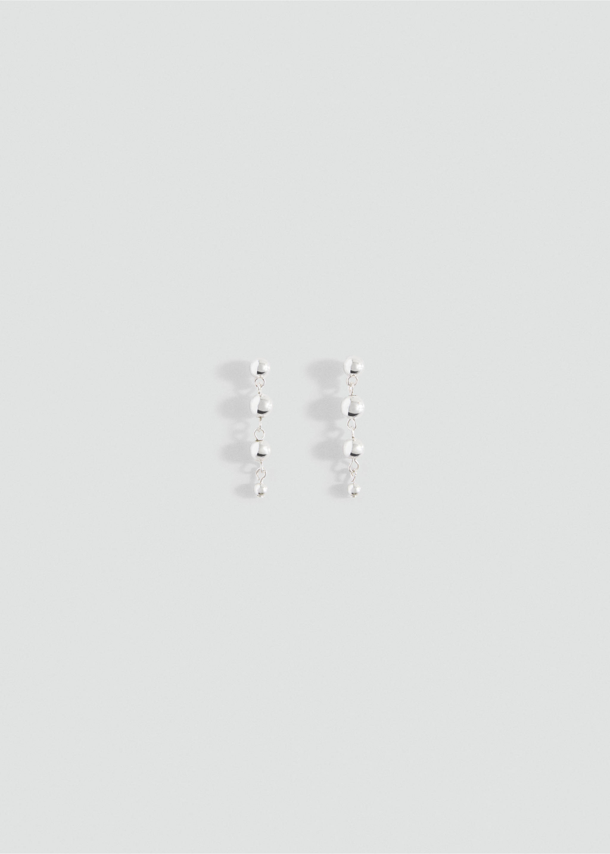 Beaded drop earrings - Article without model, Silver. Ref: 17023815-00.