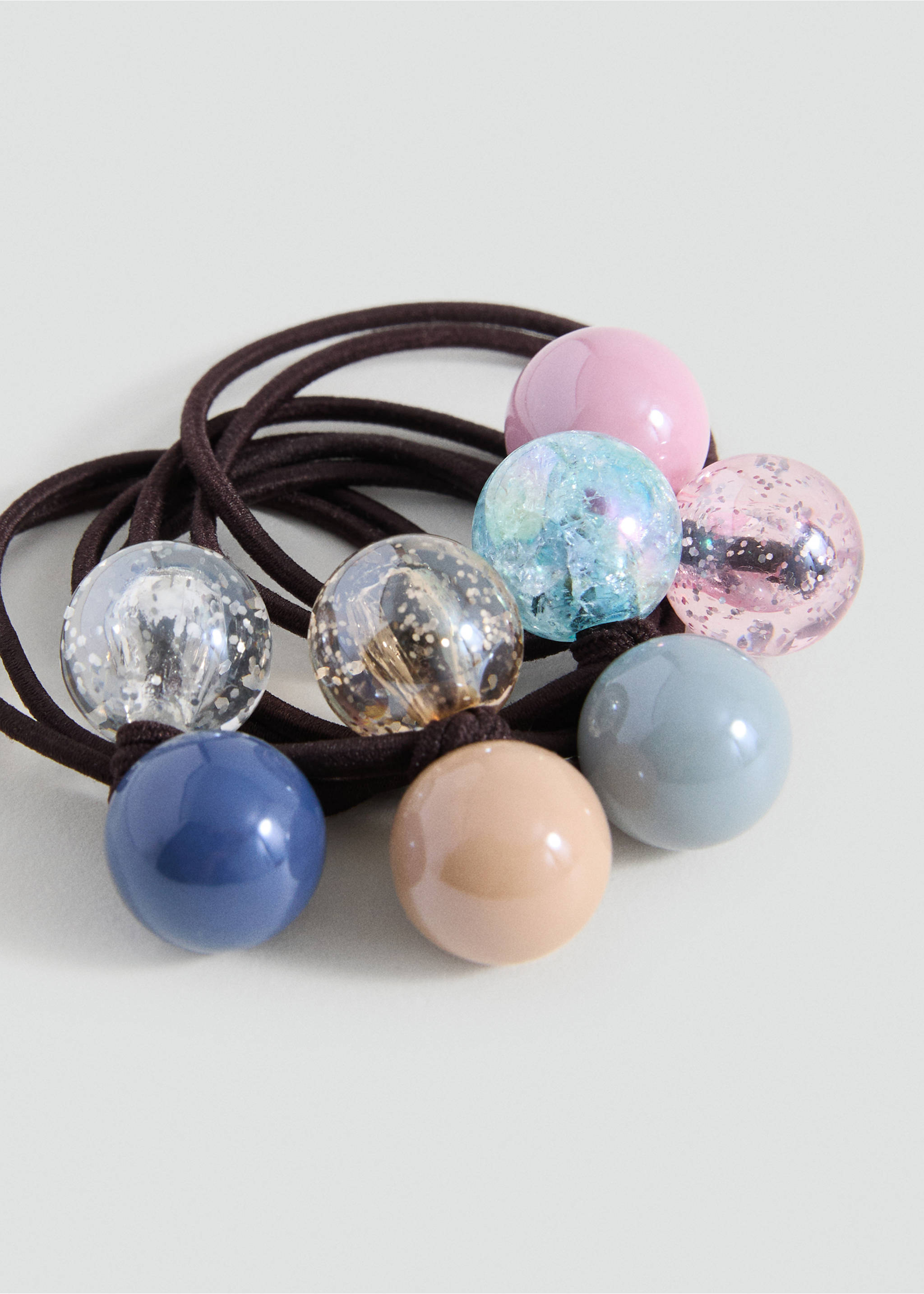 4 pack hair ties - Medium plane, Brown. Ref: 17023817-00.