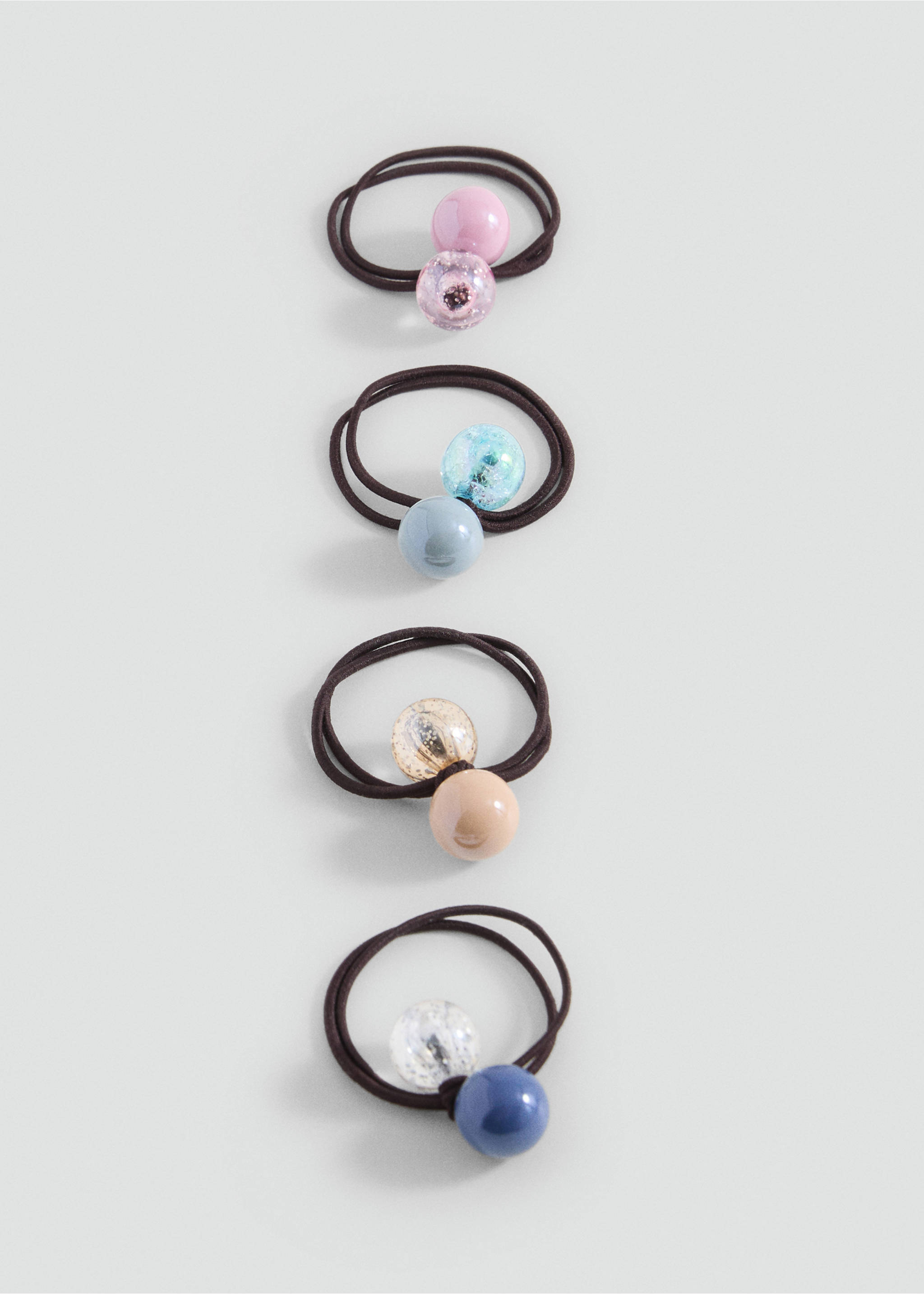 4 pack hair ties - Article without model, Brown. Ref: 17023817-00.