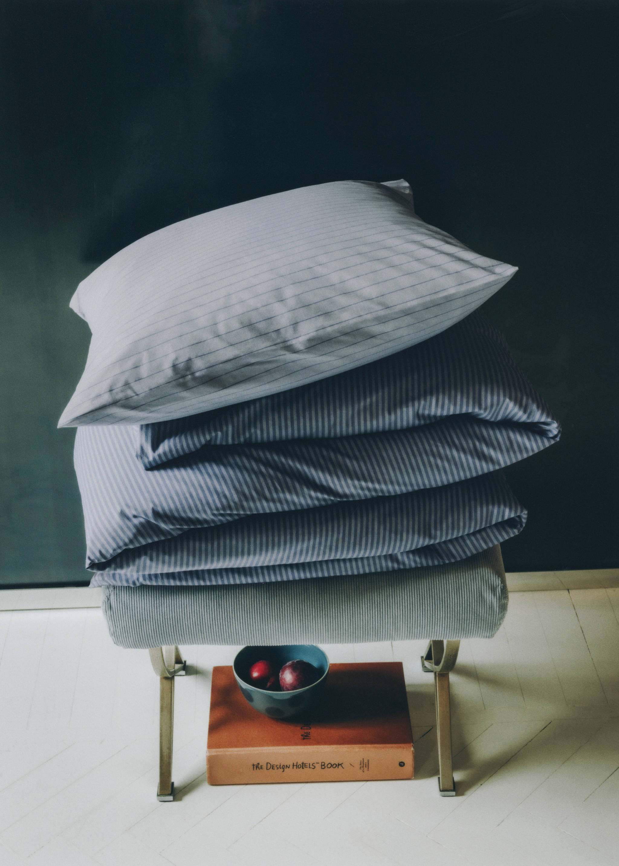 Two percale cotton striped pillowcases 60x60cm - Details of the article 6