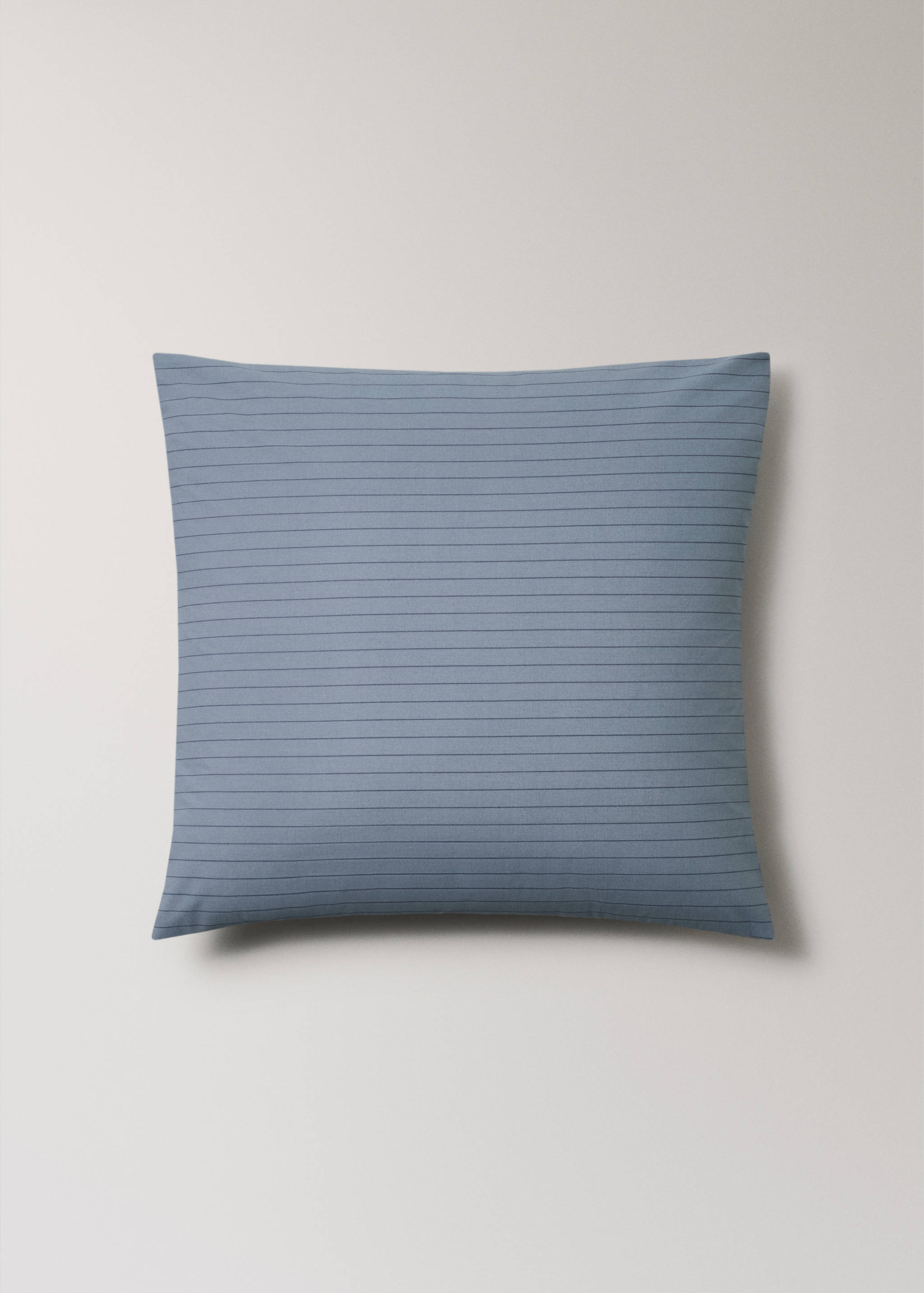 Two percale cotton striped pillowcases 60x60cm - Article without model