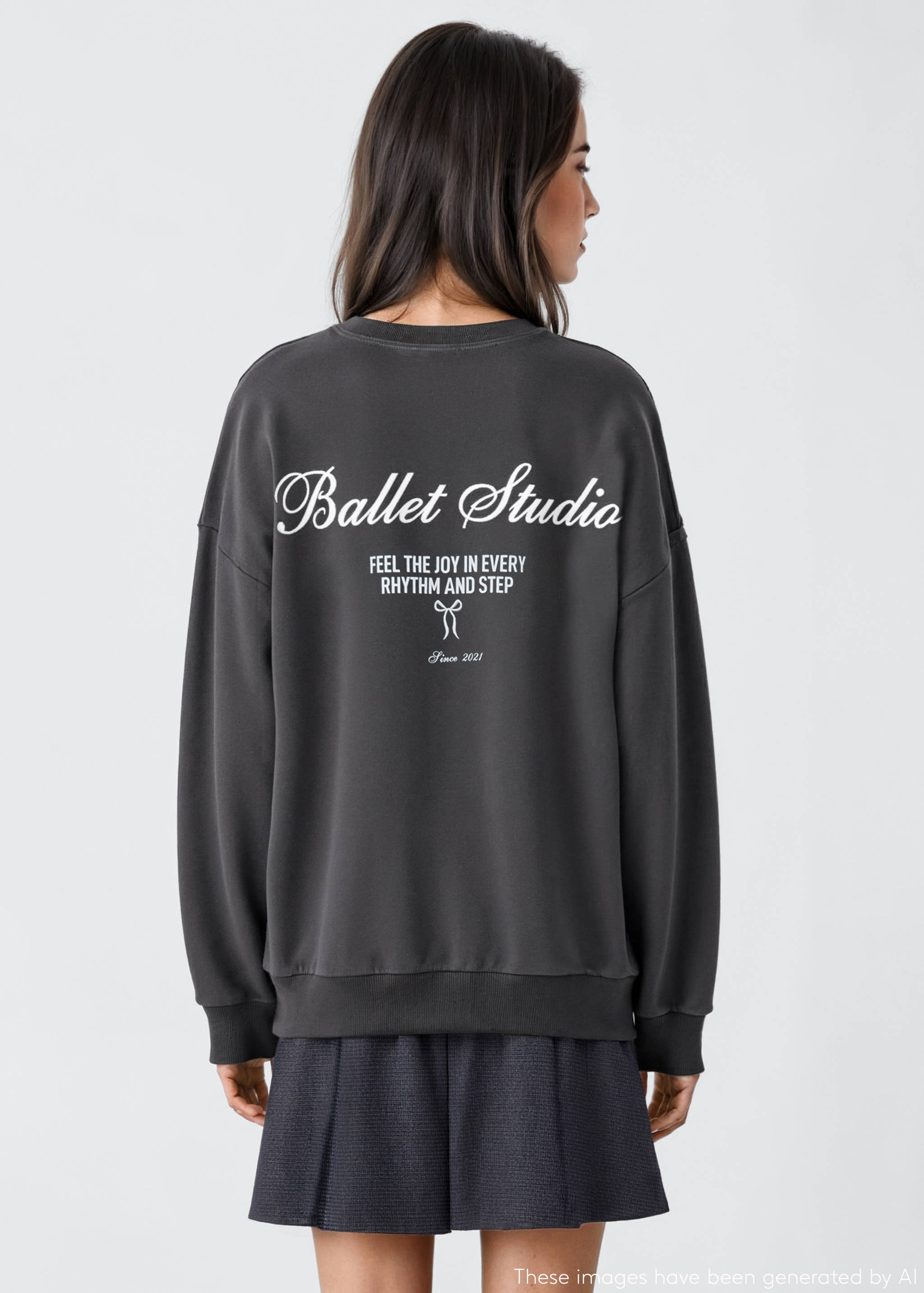 Embroidered message sweatshirt - Reverse of the article
