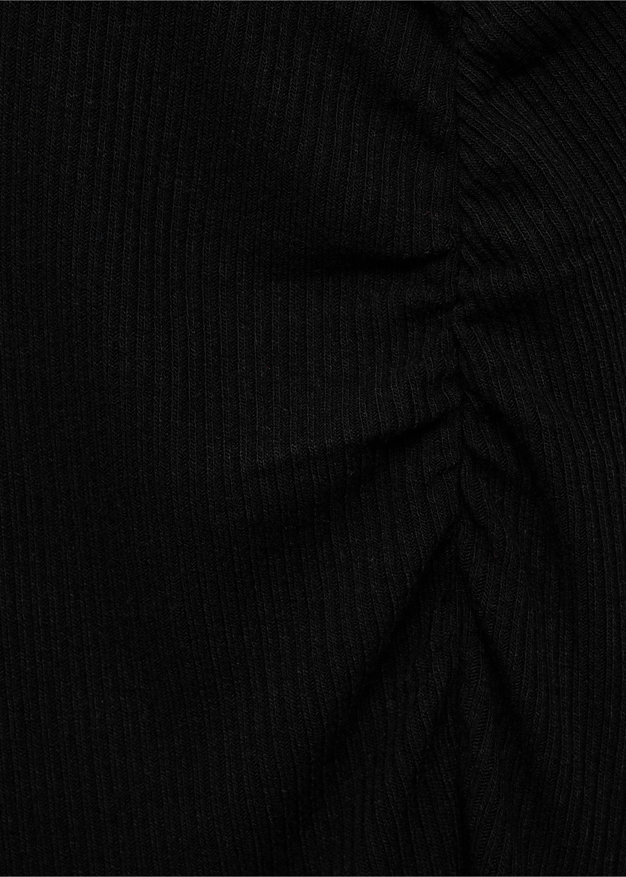 Langes Kleid mit Seitenschlitz - Detail des Artikels 8, Schwarz. Ref: 17024077-00.