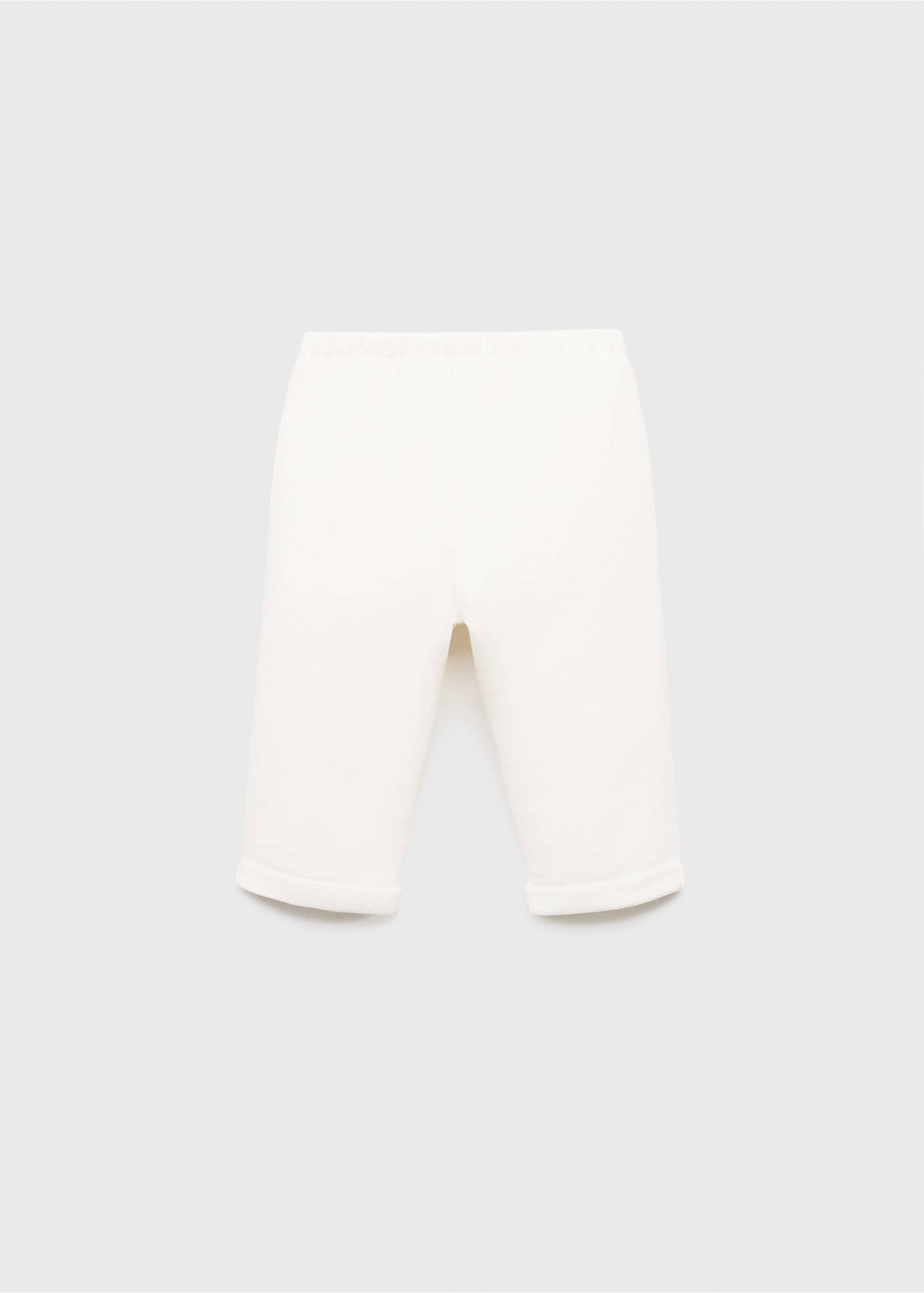 Buttons cotton trousers - Reverse of the article, Off White. Ref: 17024083-00.