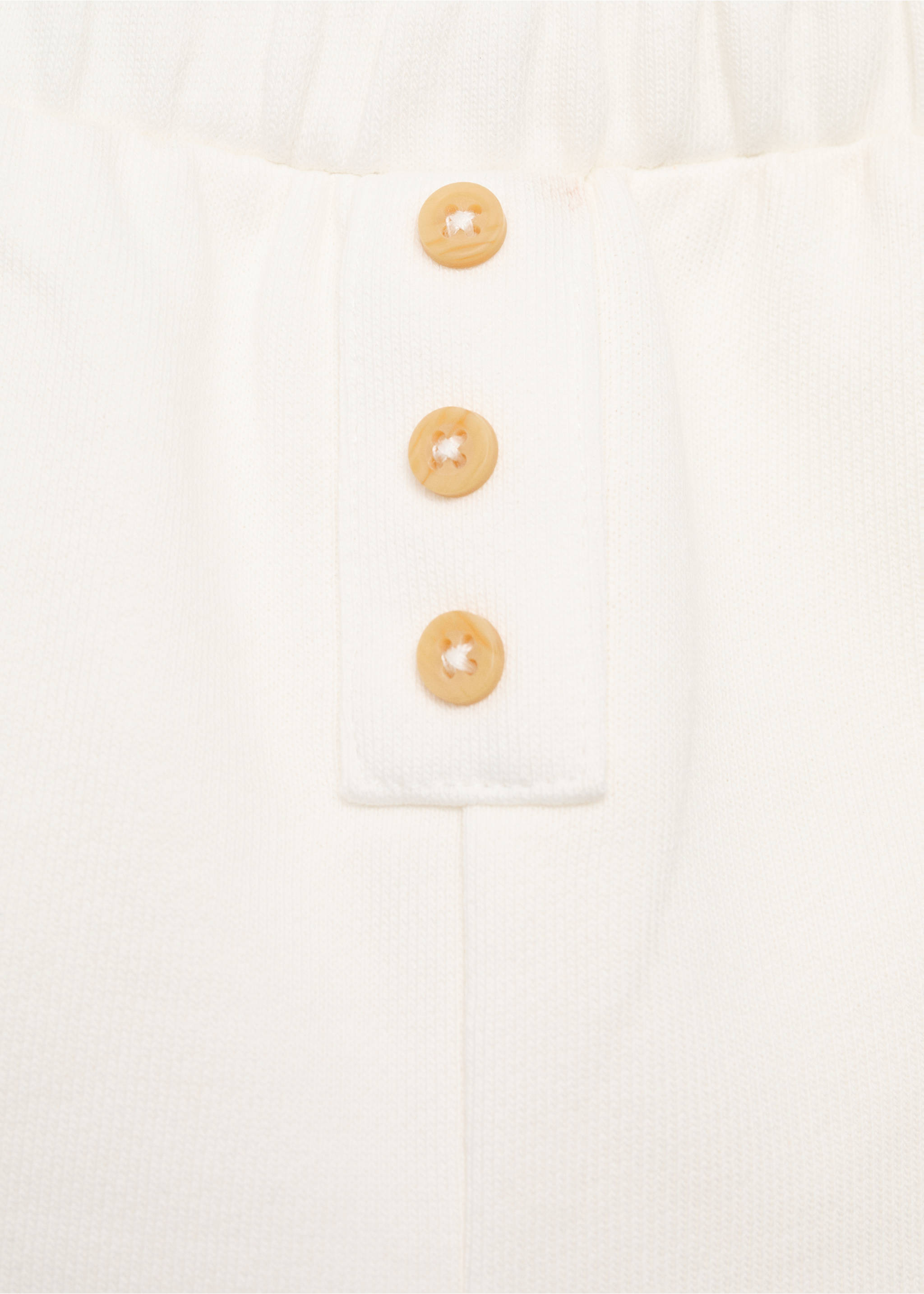 Buttons cotton trousers - Details of the article 0, Off White. Ref: 17024083-00.