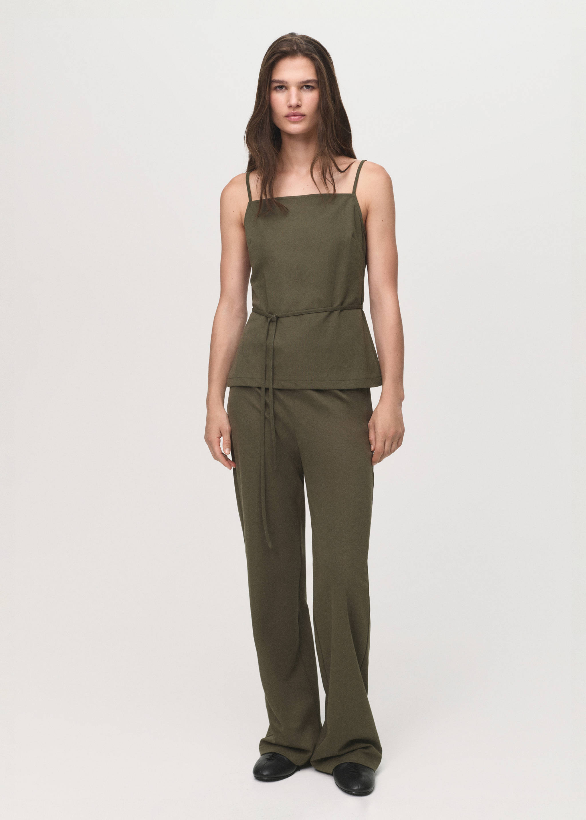 Straight-fit trousers with elastic waist - General plane