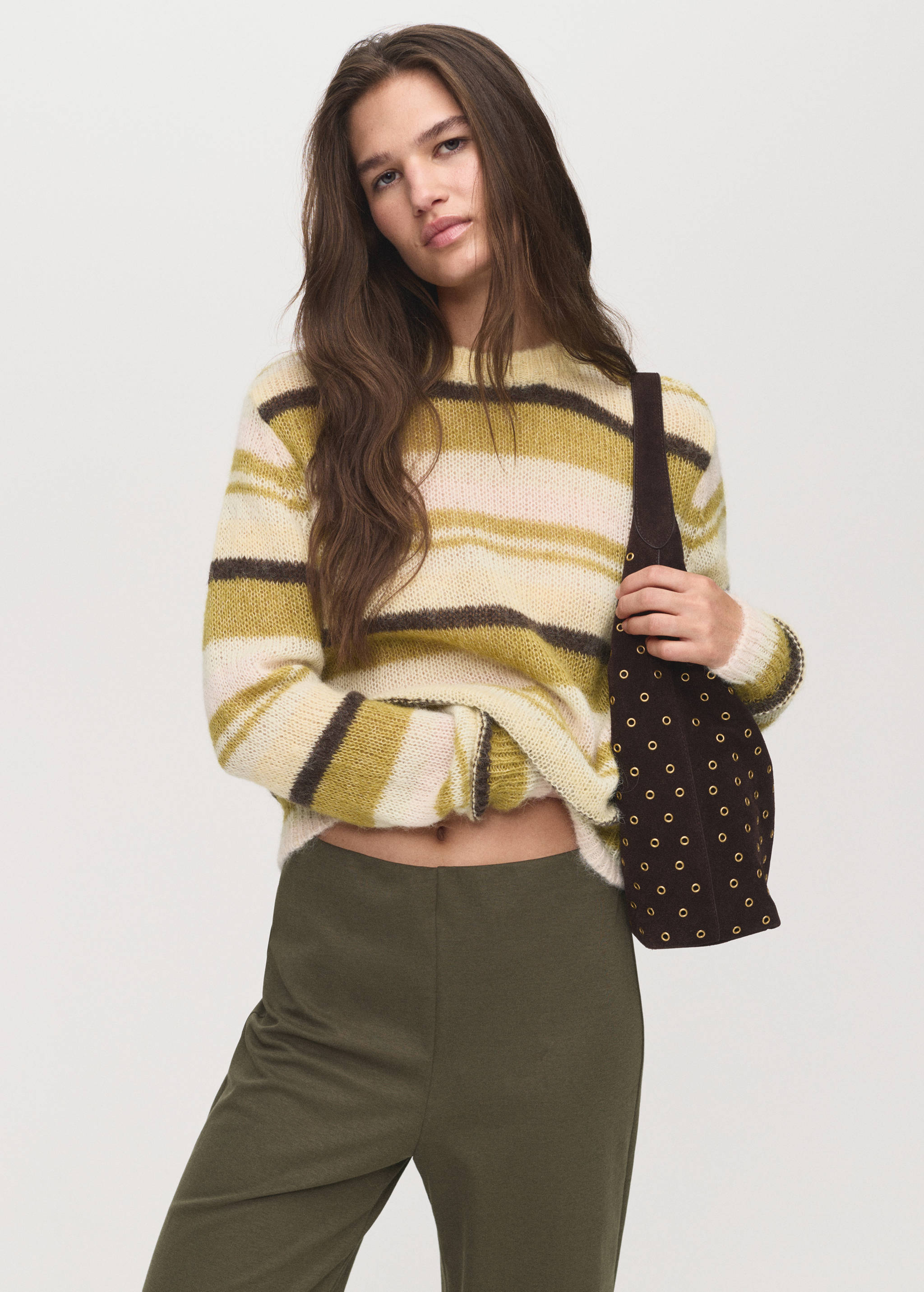 Straight-fit trousers with elastic waist - Details of the article 1