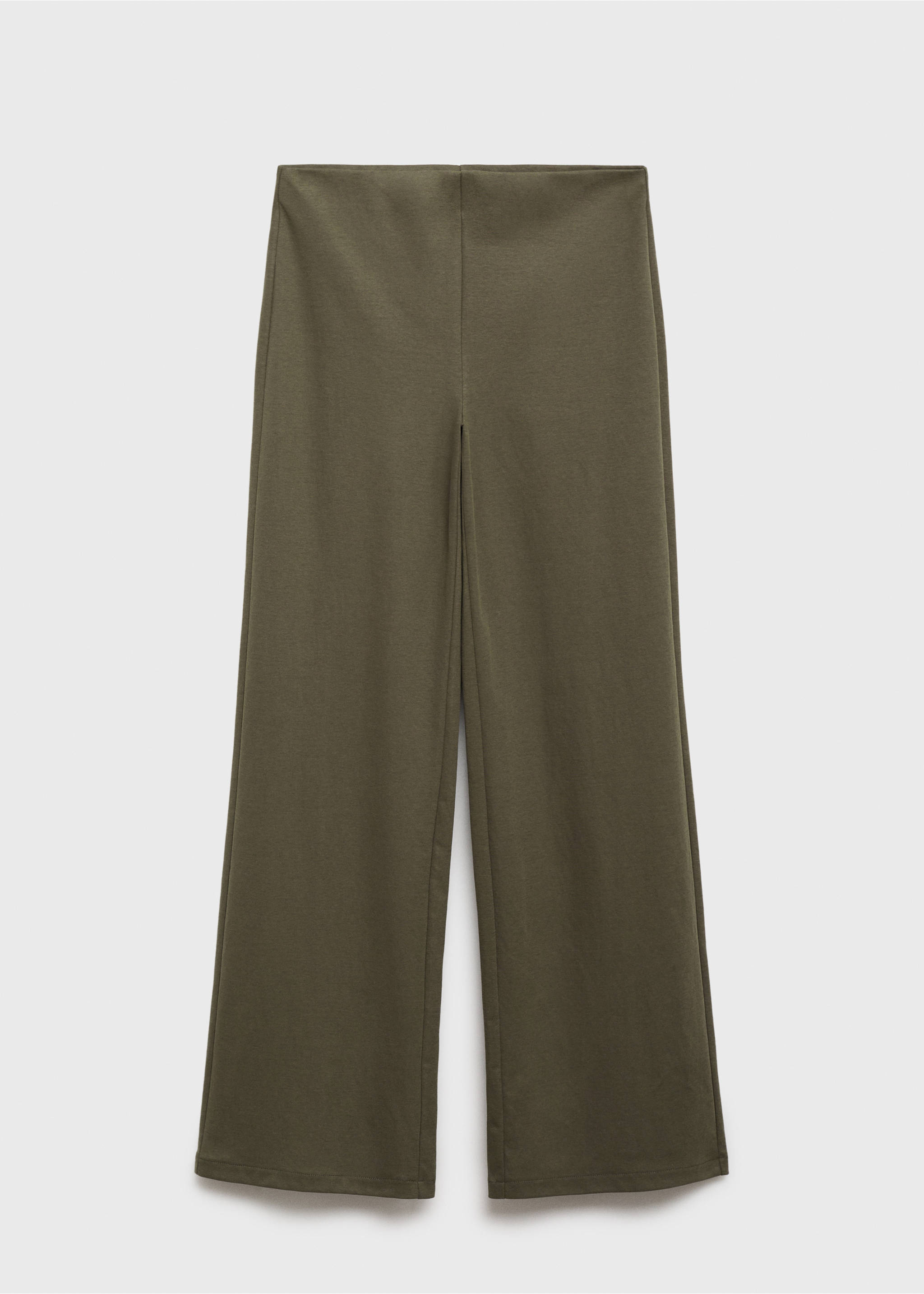 Pantalon droit taille élastique - Article sans modèle, Kaki. Ref: 17024084-00.