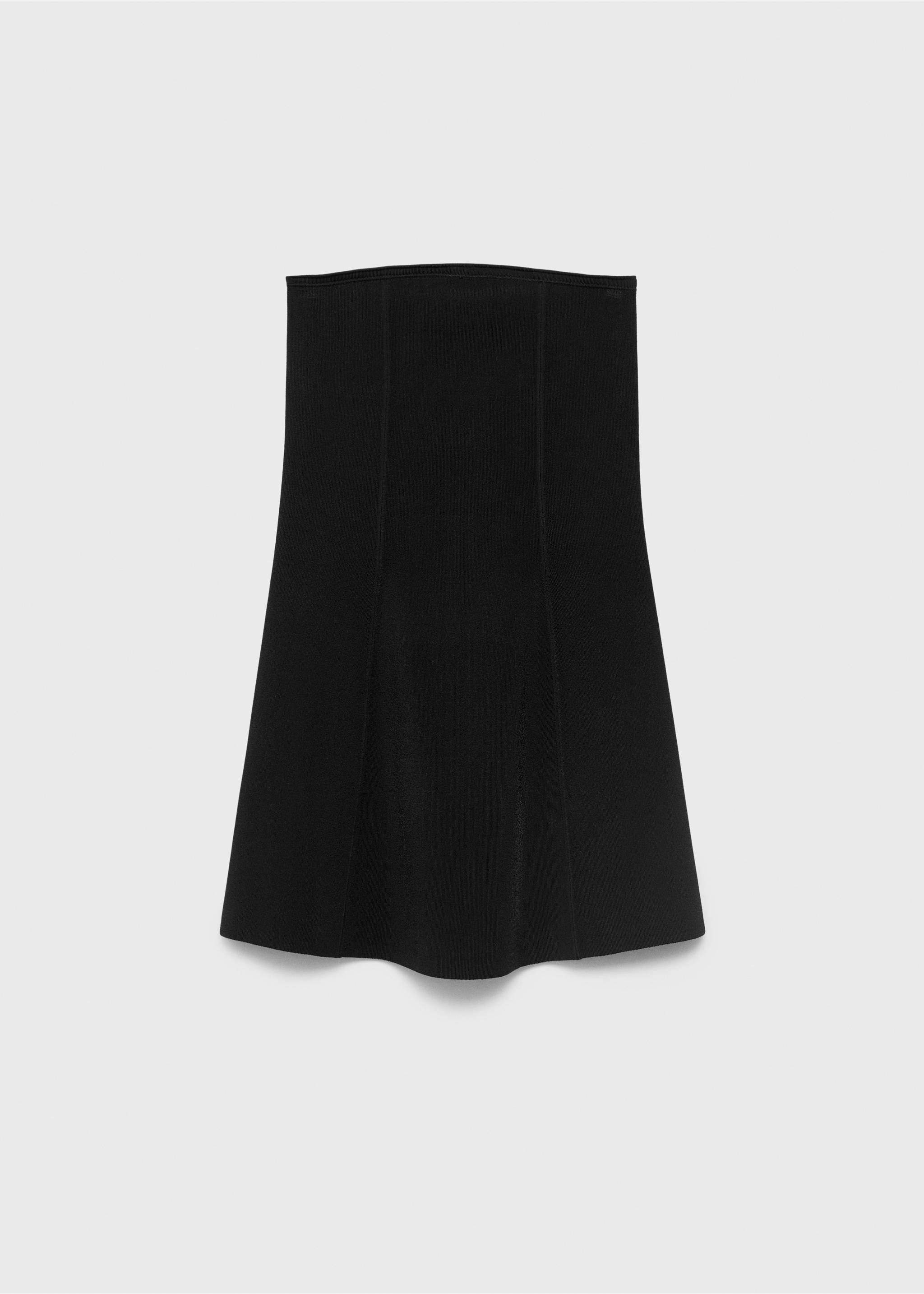 Strapless knitted top - Article without model, Black. Ref: 17024085-00.