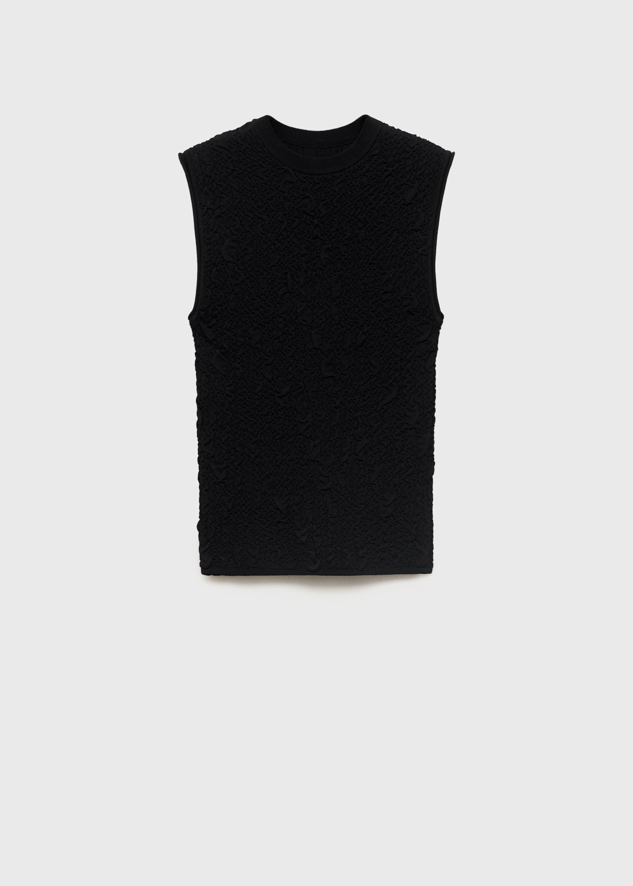 Texturerad crepe top - Artikel utan modell