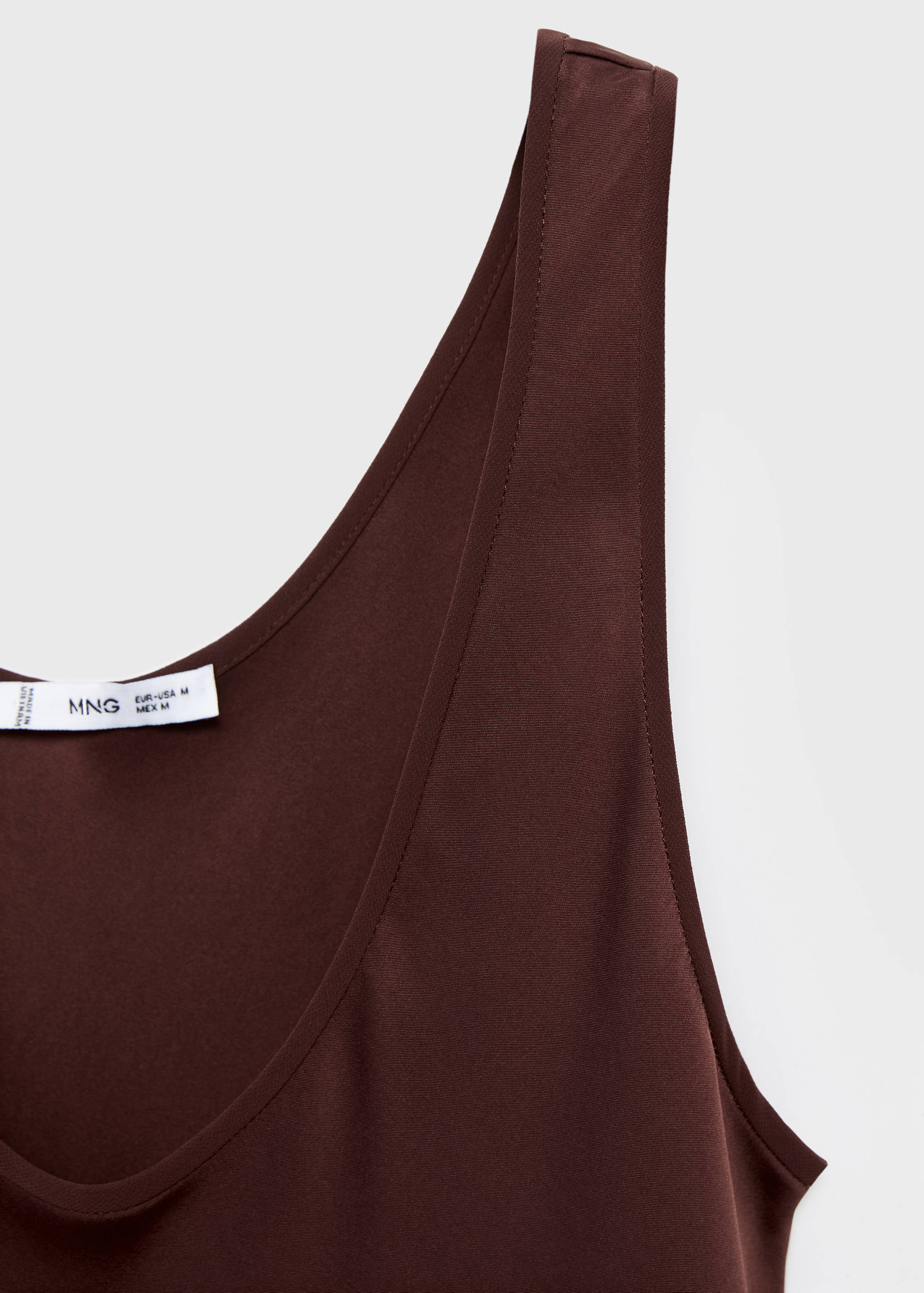 Vestido escotado satinado - Detalle del artículo 8