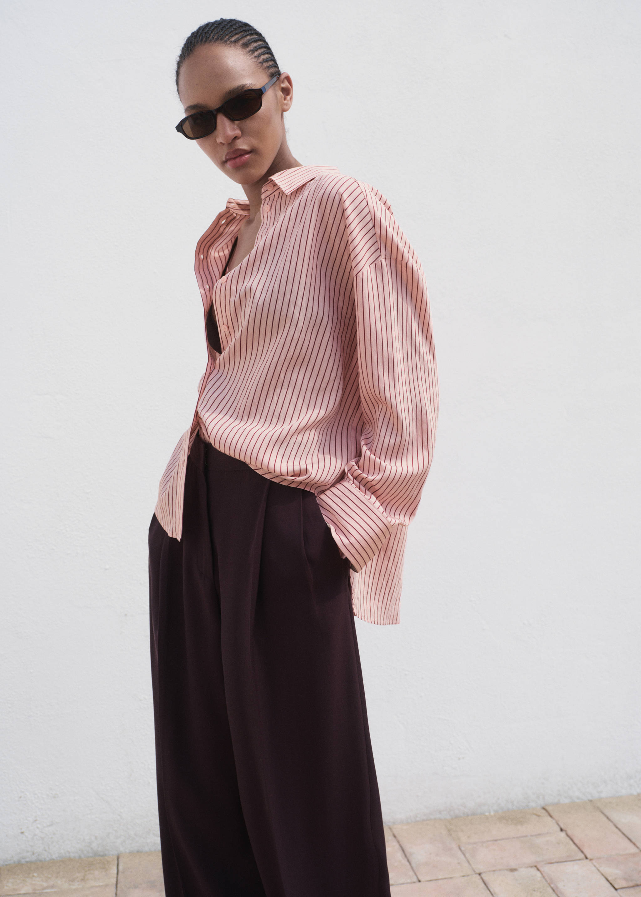 Oversize striped shirt - Medium plane