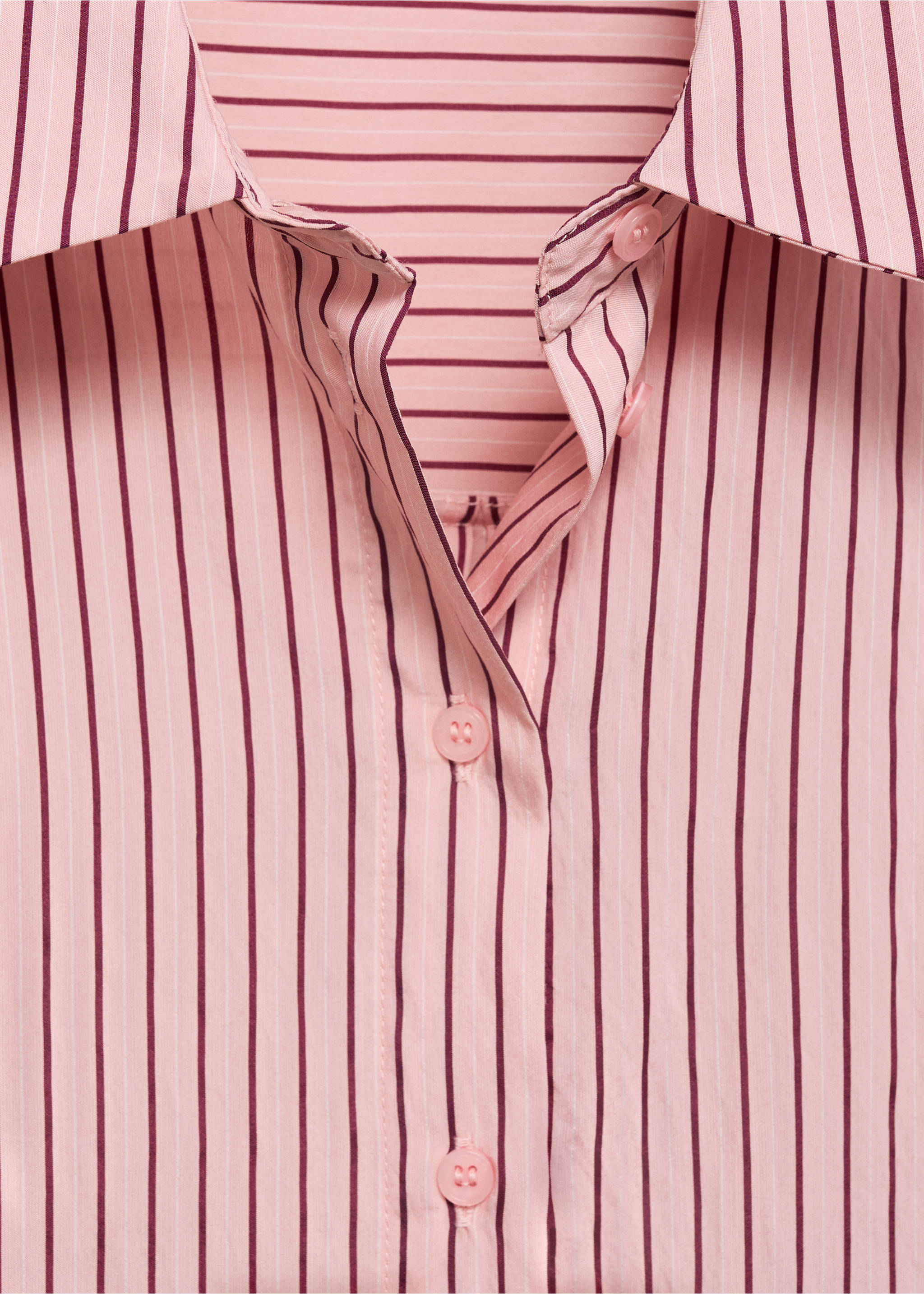 Oversize striped shirt - Details of the article 8, Pink. Ref: 17024094-00.