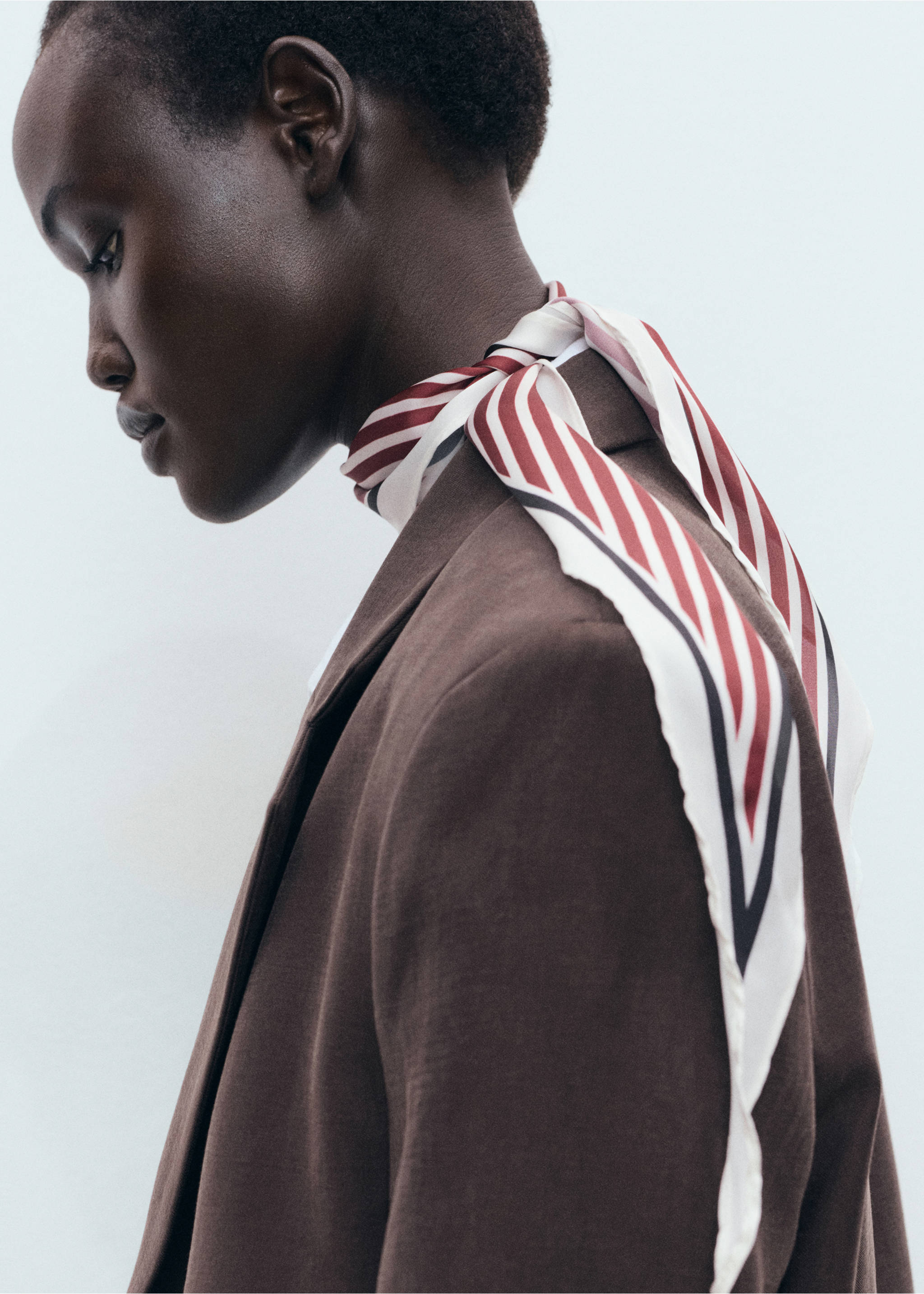 Set of 2 combined scarves - General plane, Maroon. Ref: 17024095-00.