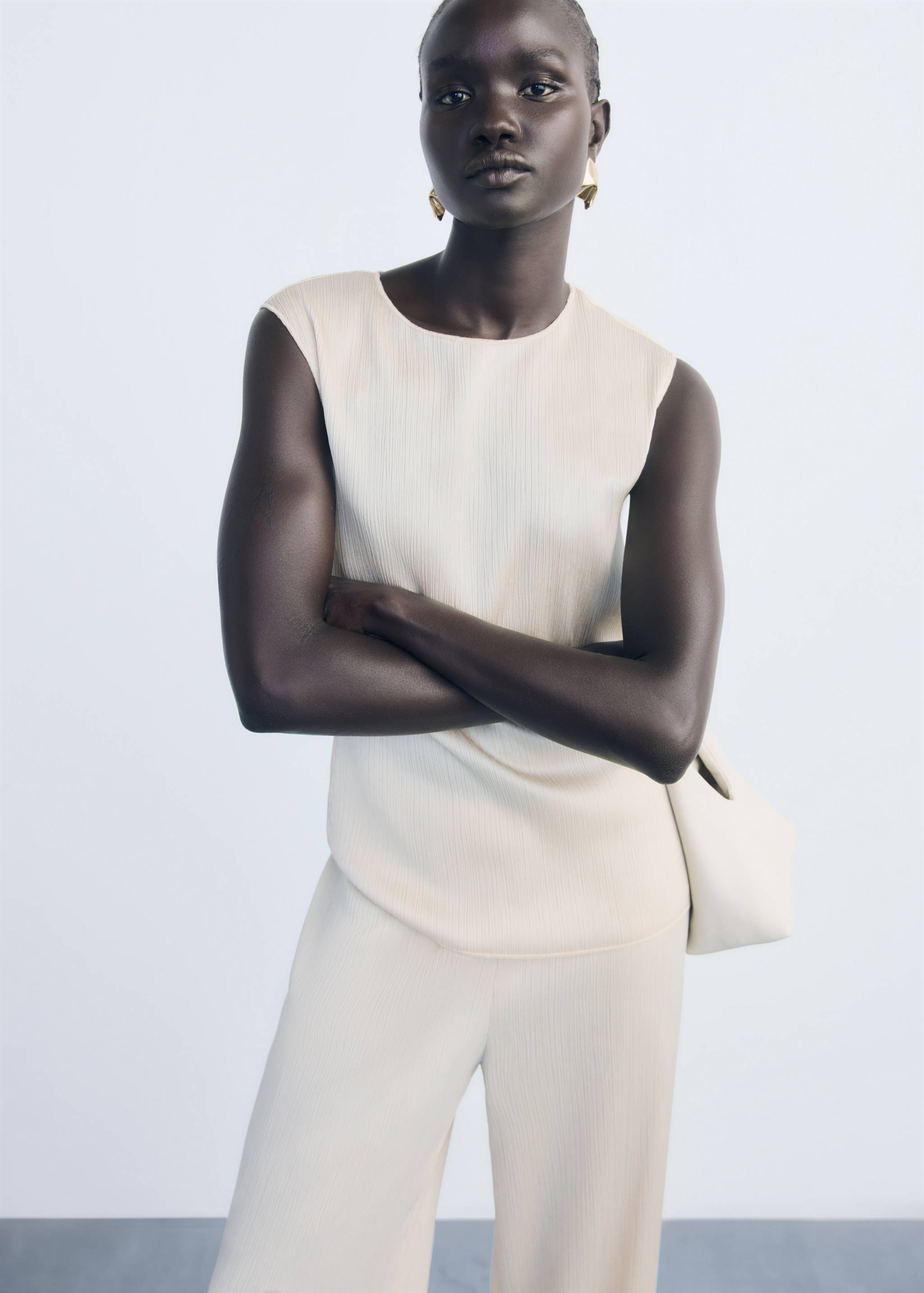 Top punto plisado - Plano medio