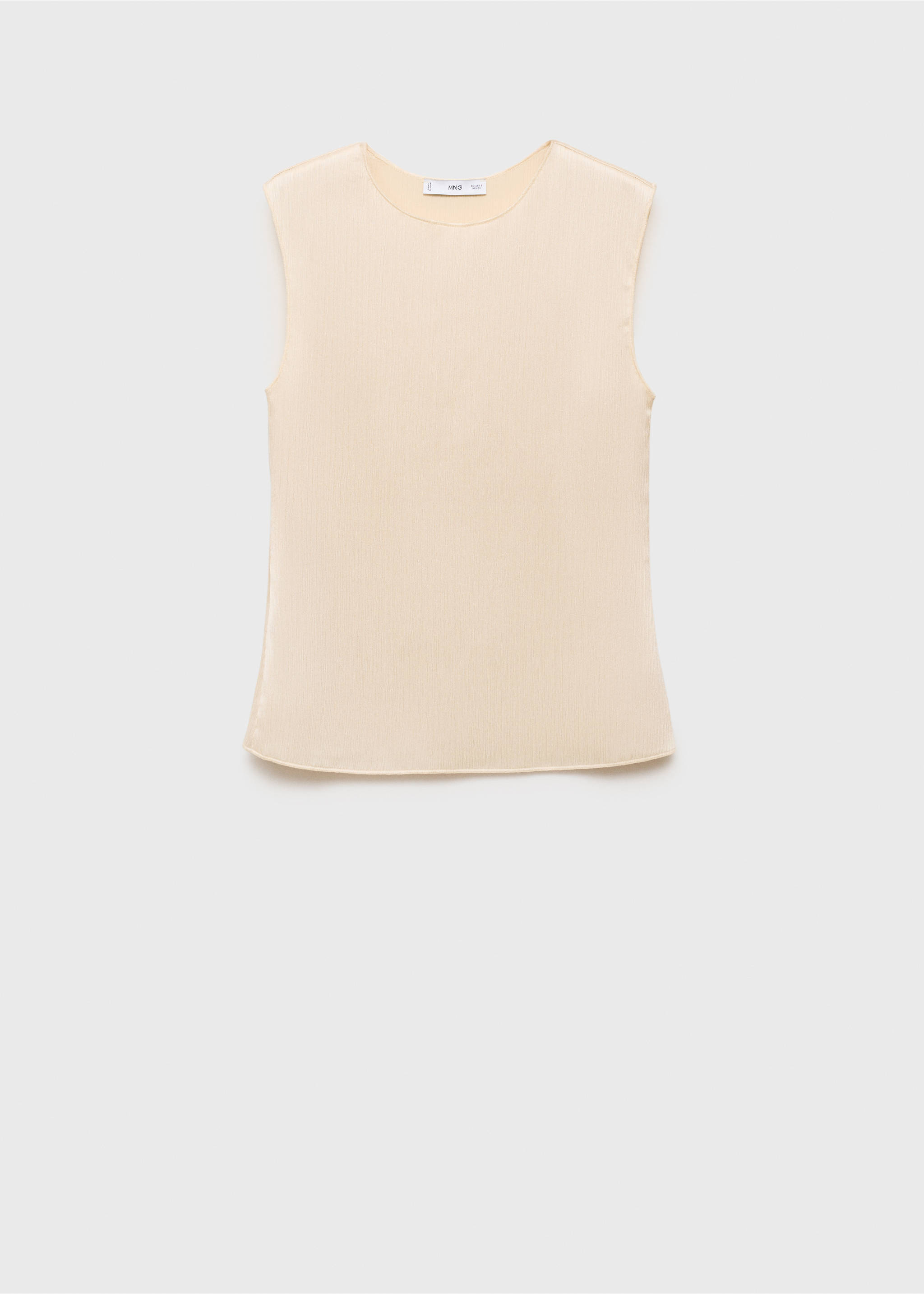 Top maille plissé - Article sans modèle, Écru. Ref: 17024097-00.