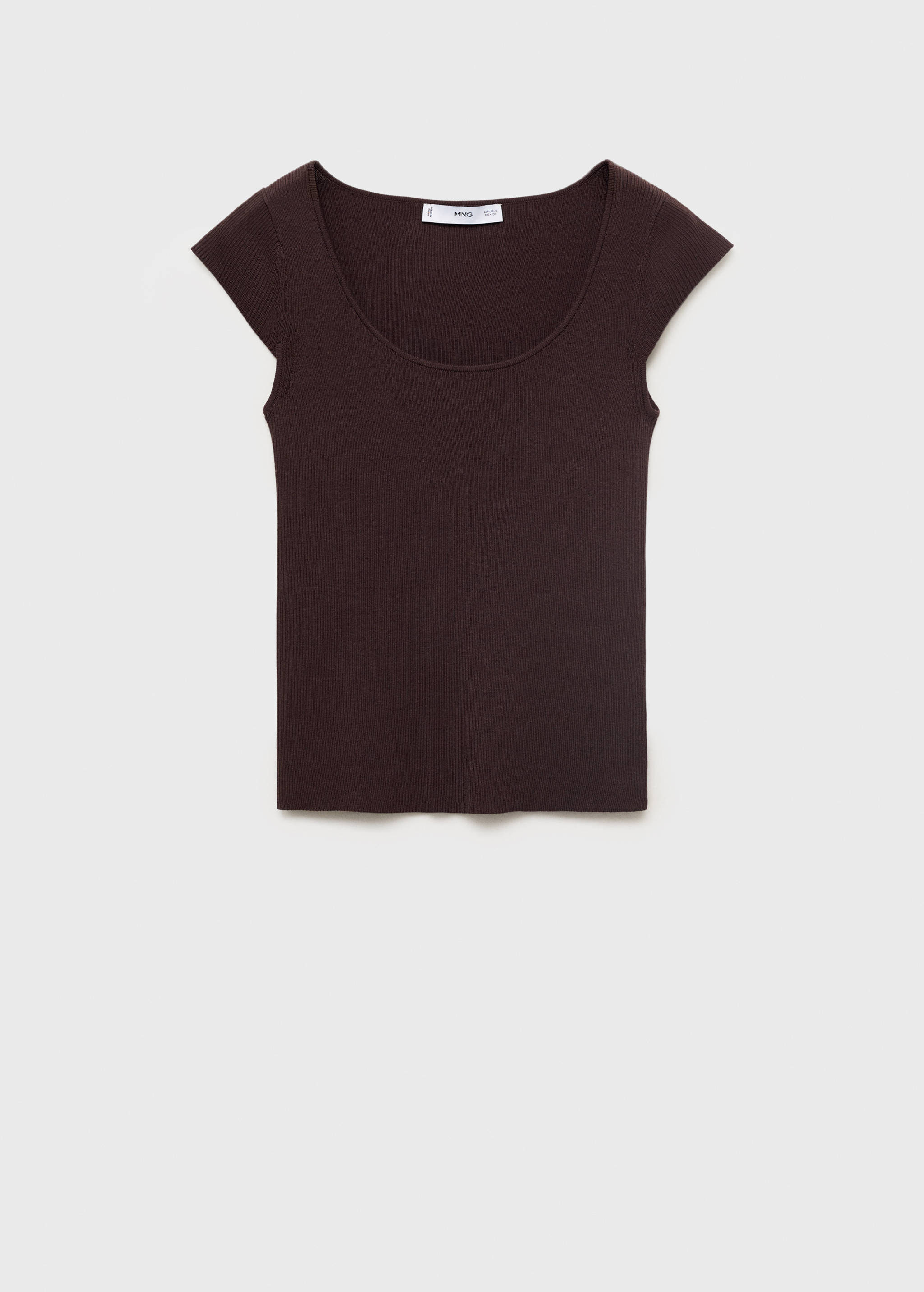 Pull-over maille côtelée manches courtes - Article sans modèle