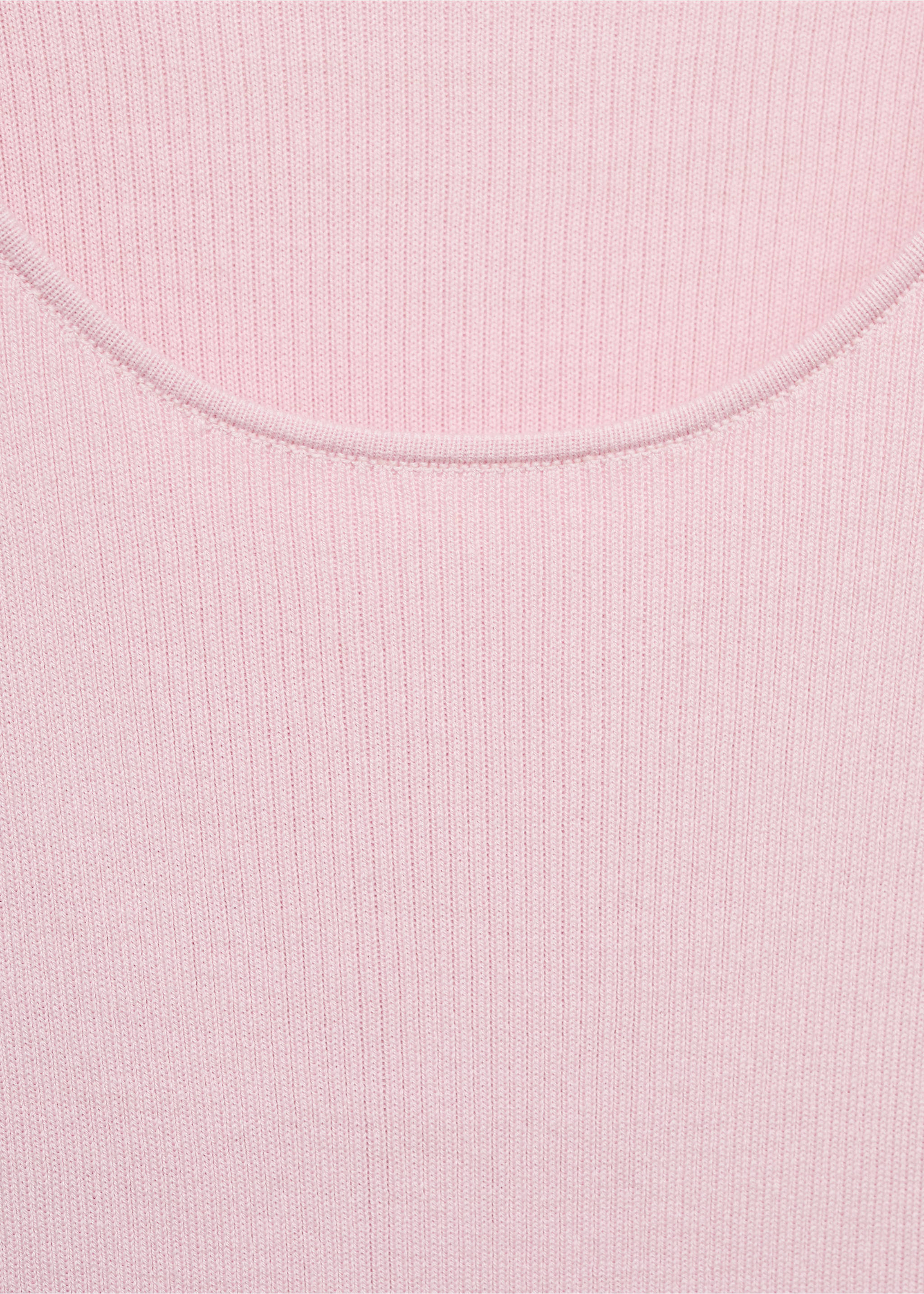 Pull-over maille côtelée manches courtes - Détail de l'article 8, Rose pastel. Ref: 17024100-00.