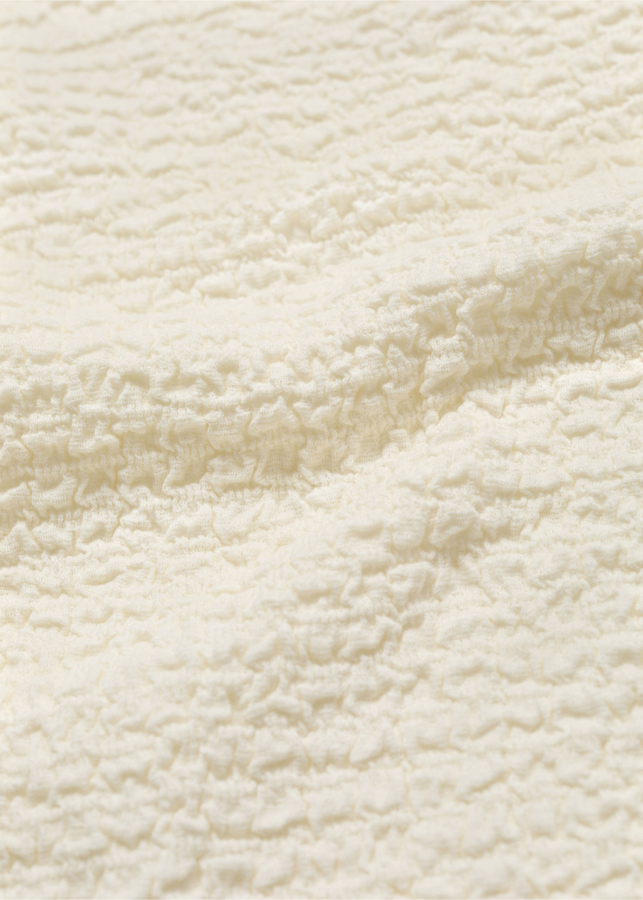Textured cotton top - Details of the article 8, Off White. Ref: 17024101-00.
