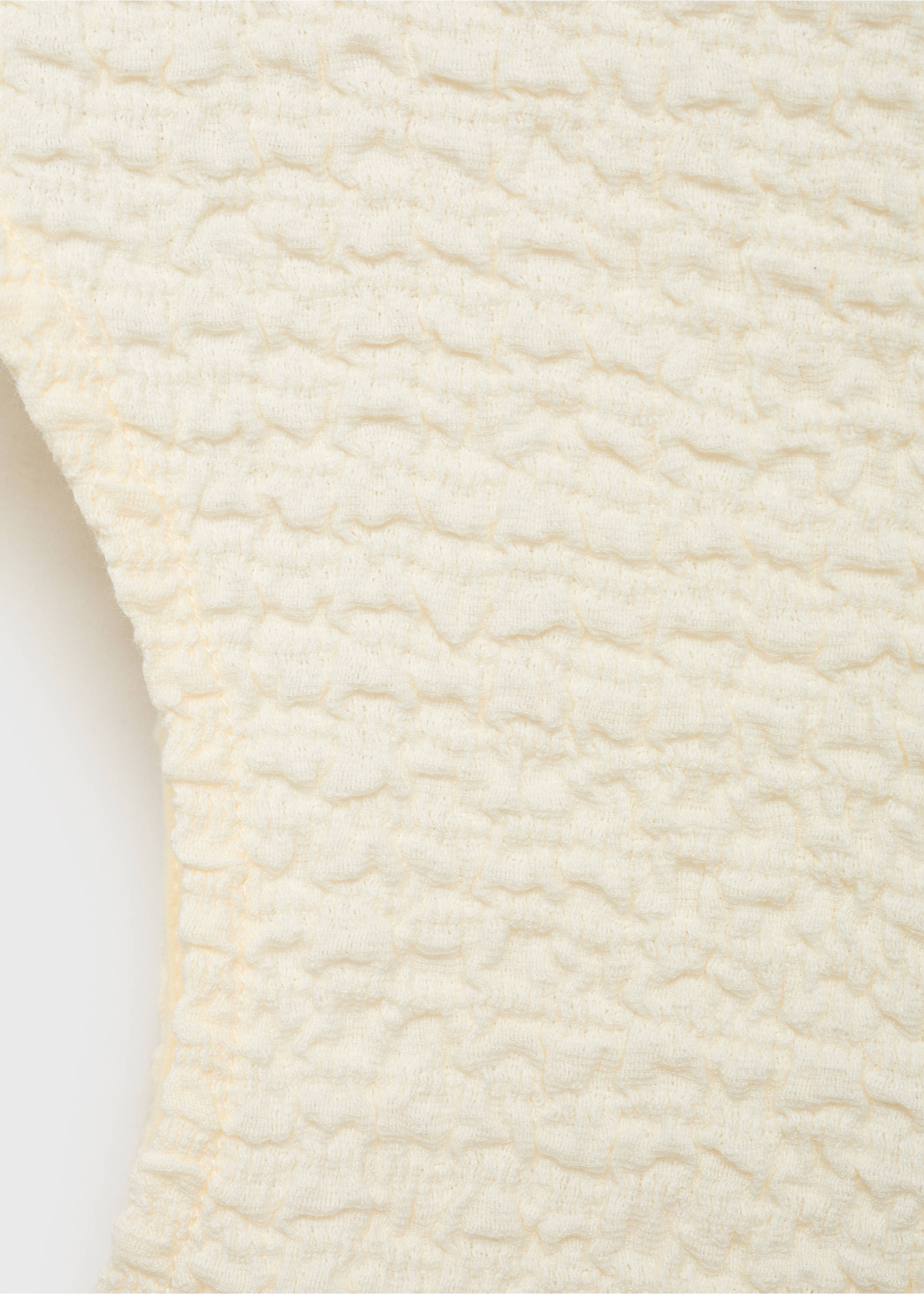 Textured cotton top - Details of the article 0, Off White. Ref: 17024101-00.