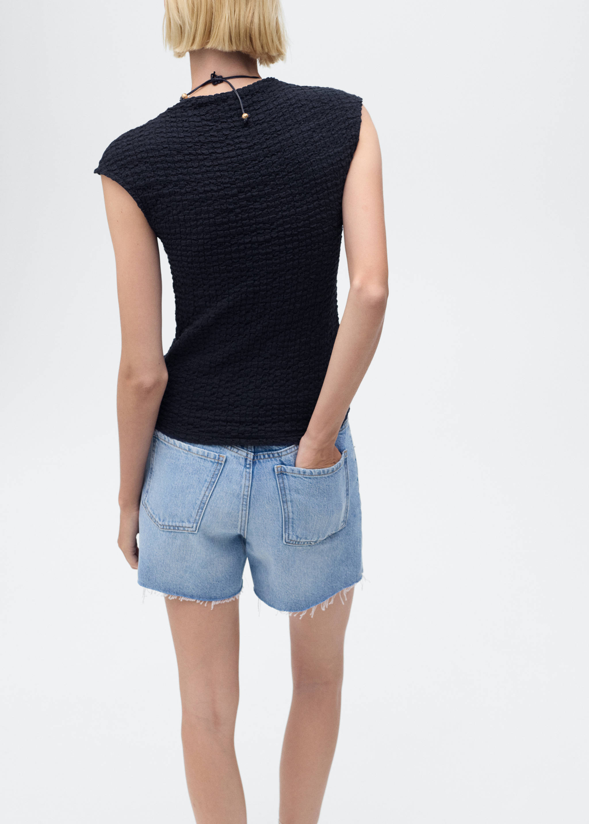 Textured cotton top - Reverse of the article