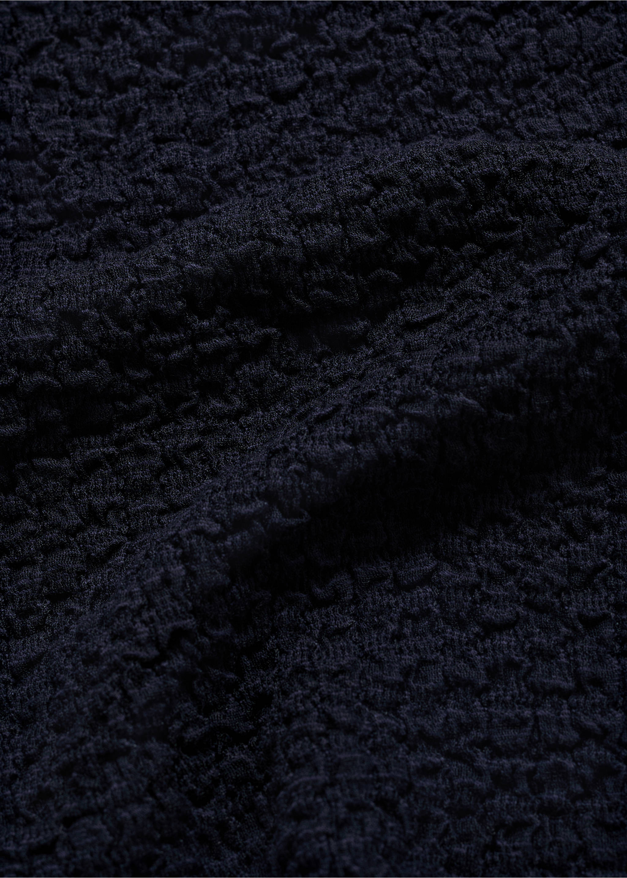 Textured cotton top - Details of the article 8, Navy. Ref: 17024101-00.