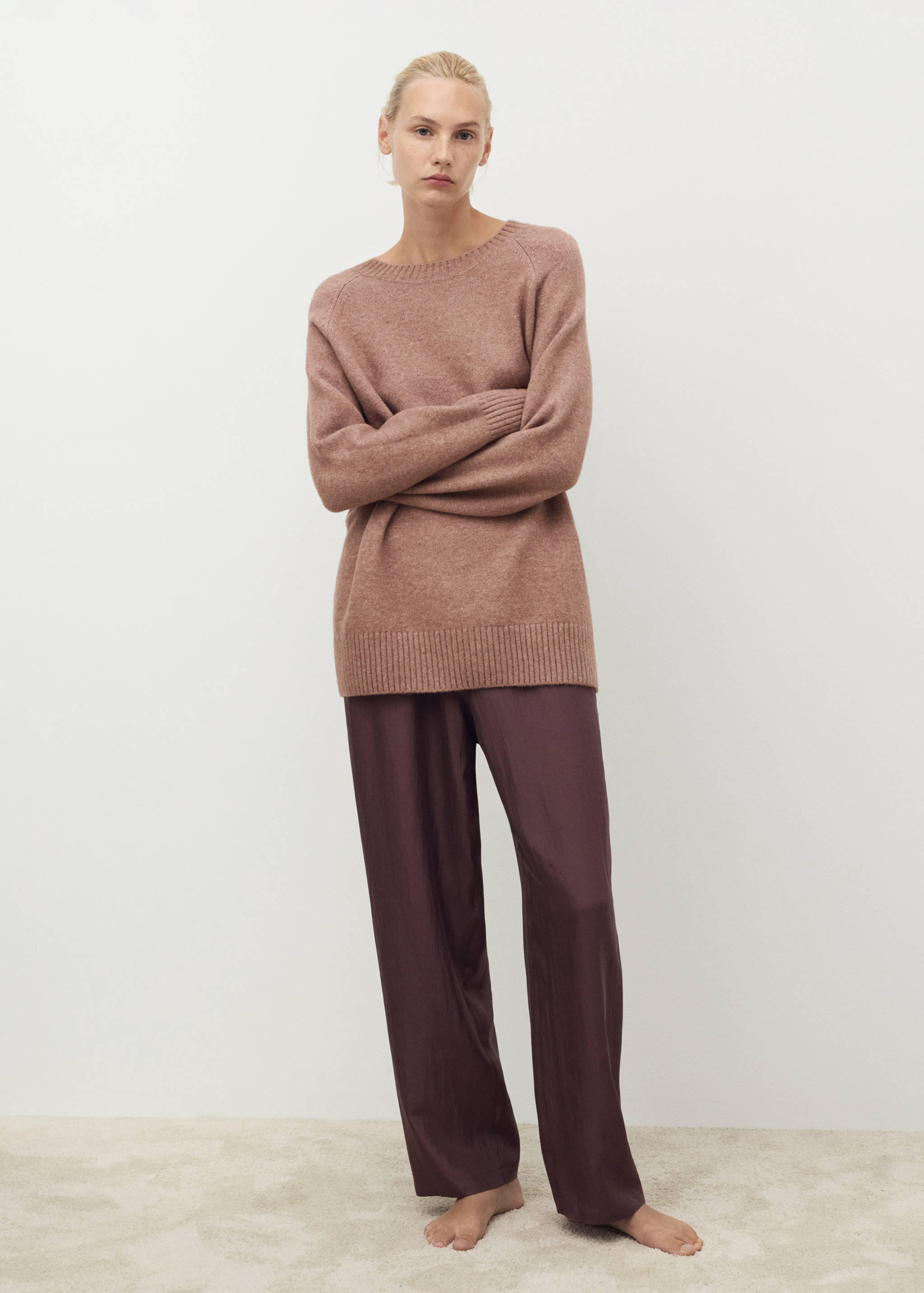 Rundhals-Strickjersey - Allgemeine Ansicht