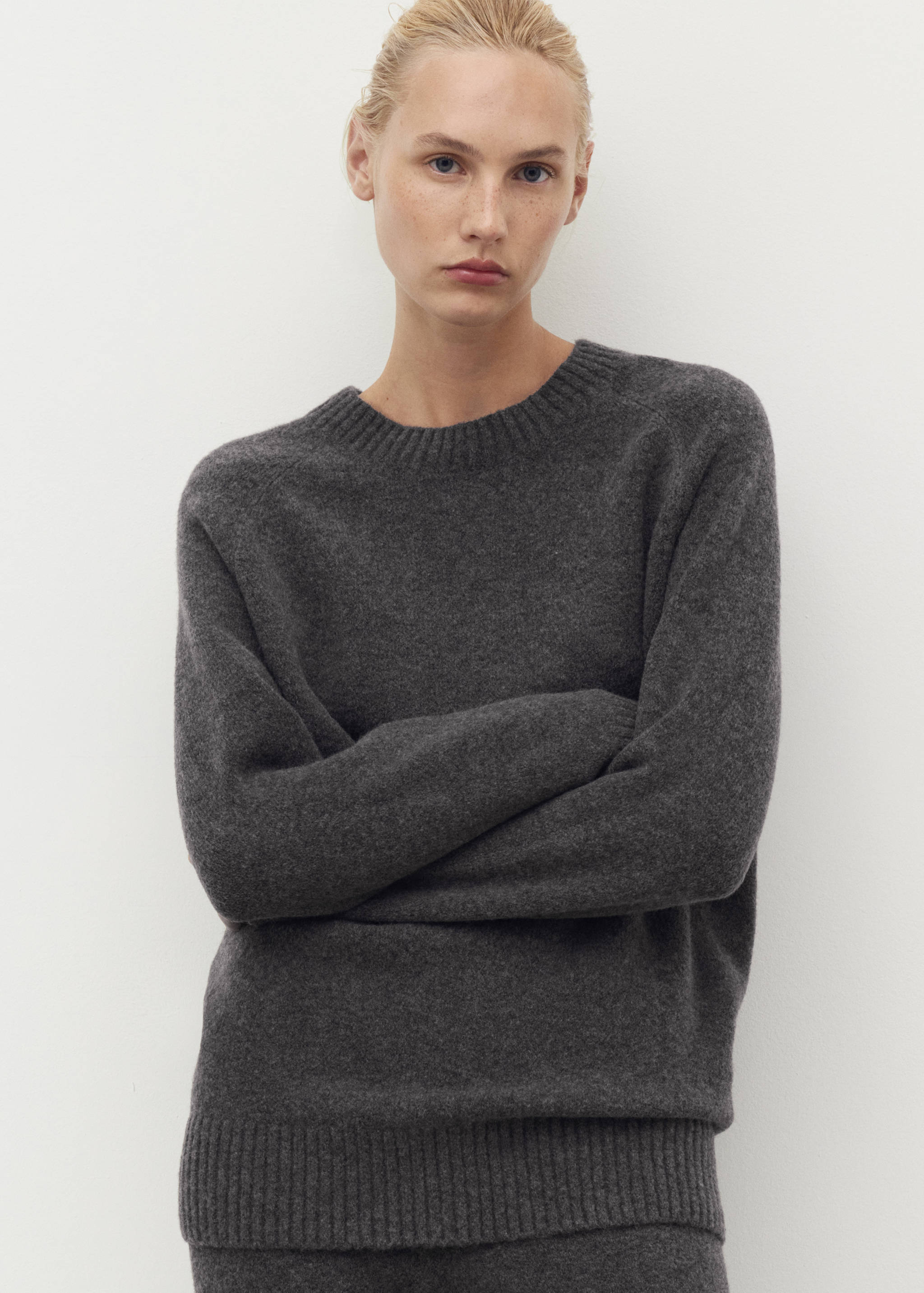 Rundhals-Strickjersey - Allgemeine Ansicht