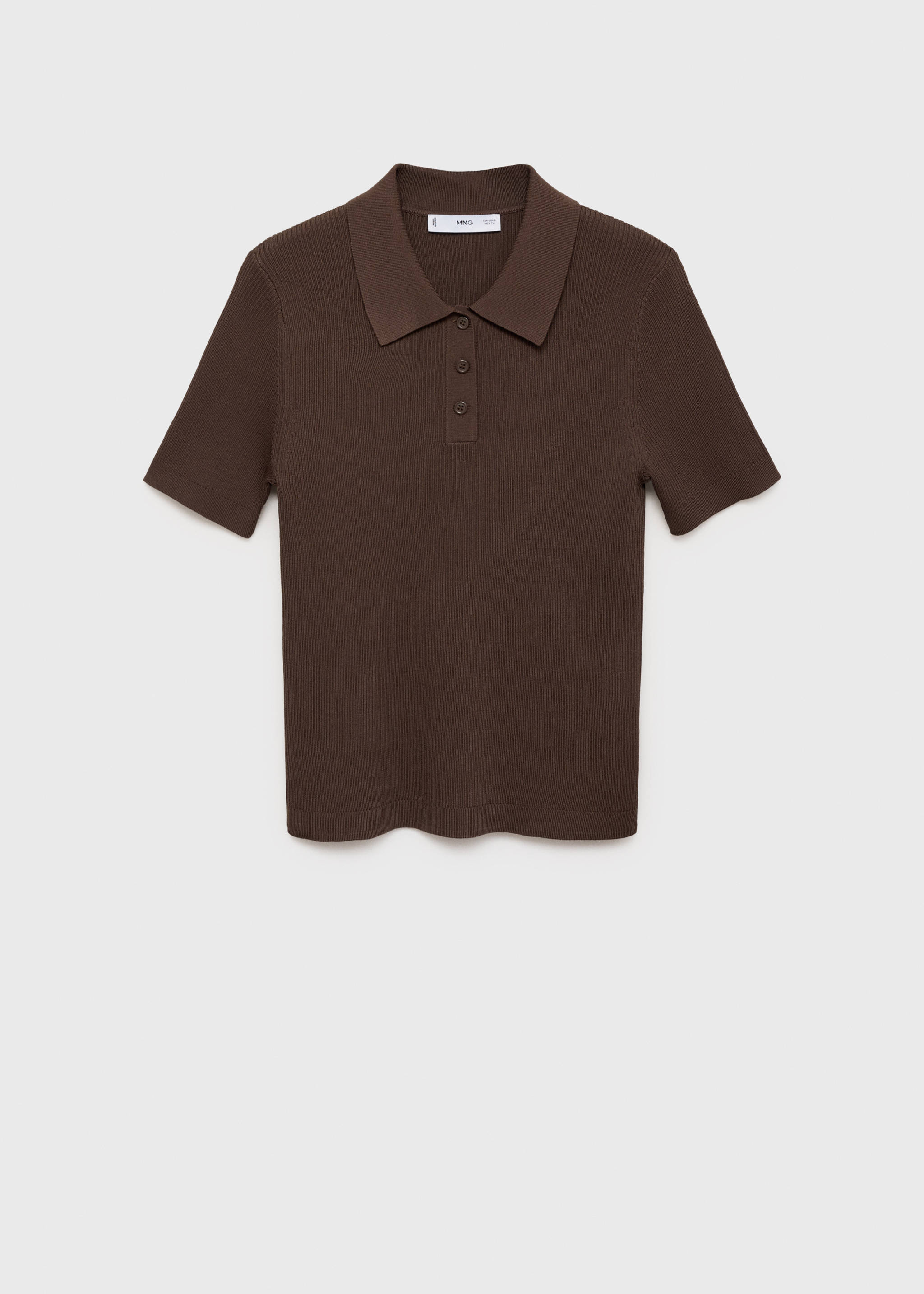 Short-sleeved polo-neck sweater - Article without model