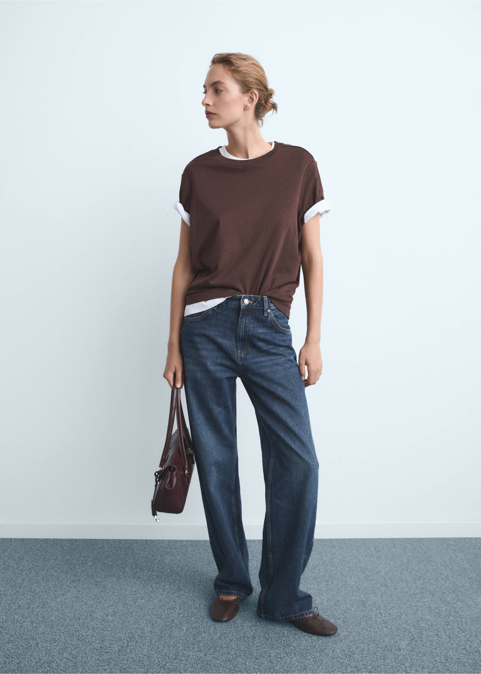 Miami straight-fit mid-rise jeans - Overzichtstekening, Donkerblauw. Ref: 17024104-00.