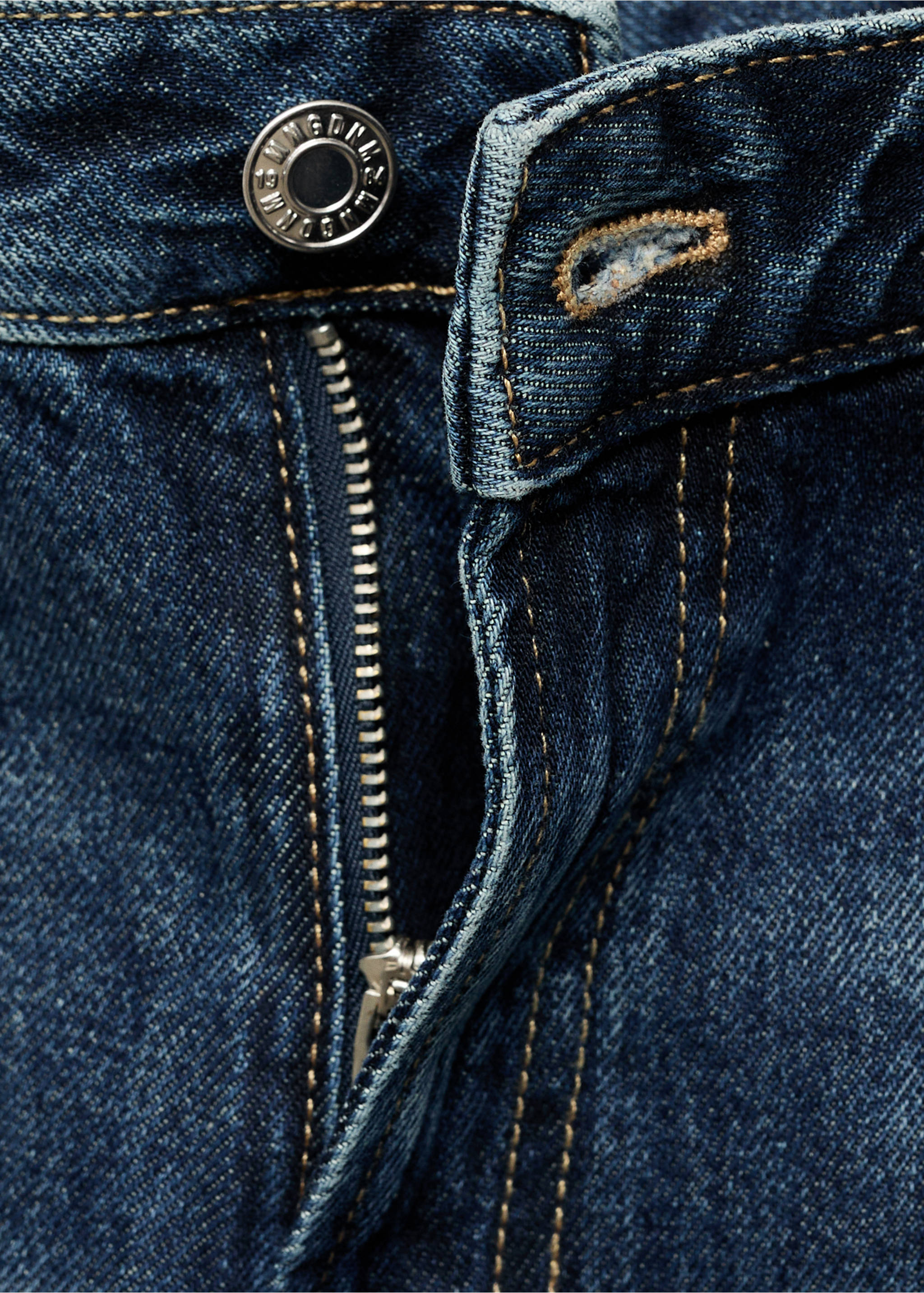 Miami straight-fit mid-rise jeans - Detail van het artikel 0, Donkerblauw. Ref: 17024104-00.