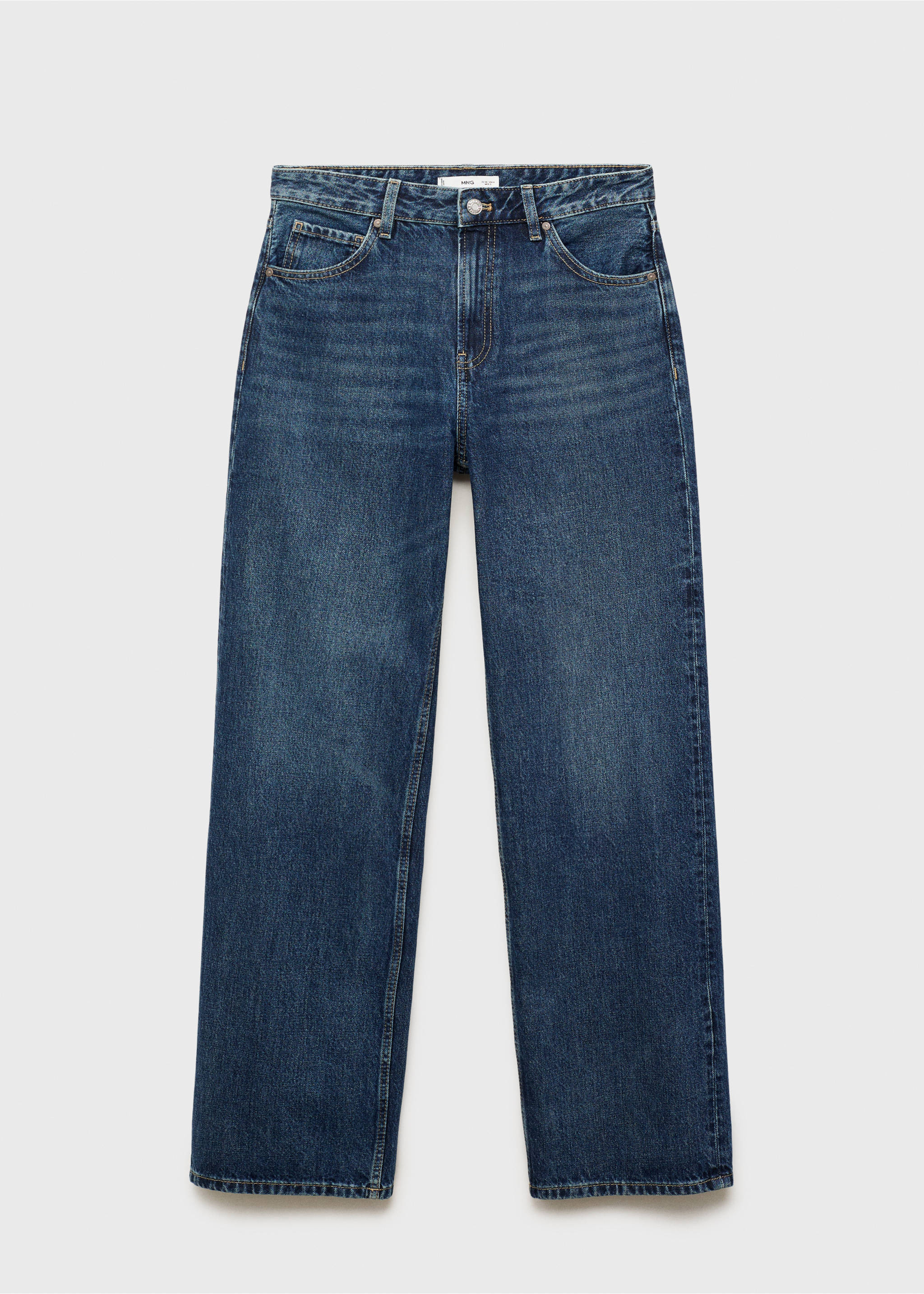Miami straight-fit mid-rise jeans - Artikel zonder model, Donkerblauw. Ref: 17024104-00.