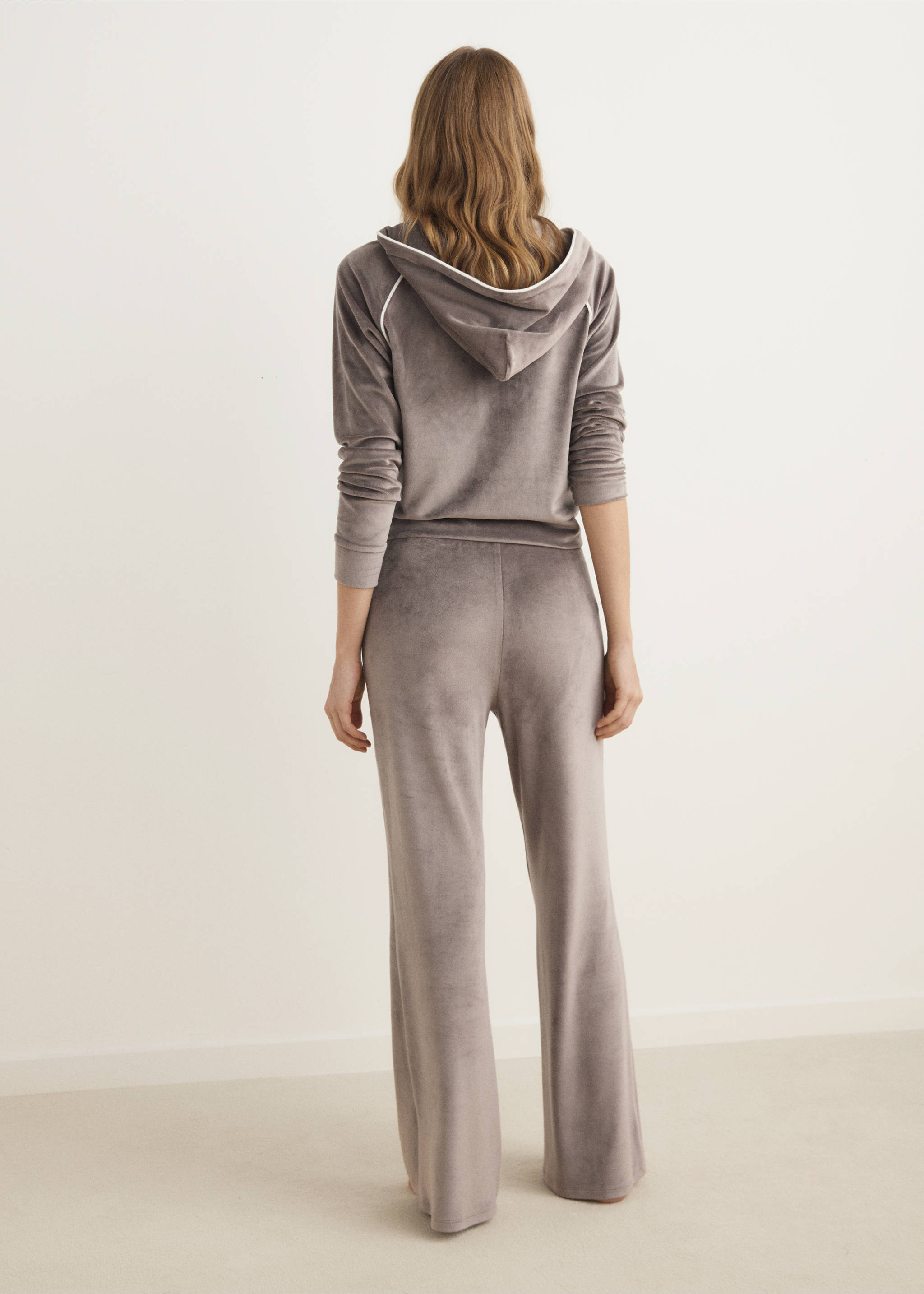 Pantalon velours au toucher doux - Verso de l’article, Marron moyen. Ref: 17024105-00.