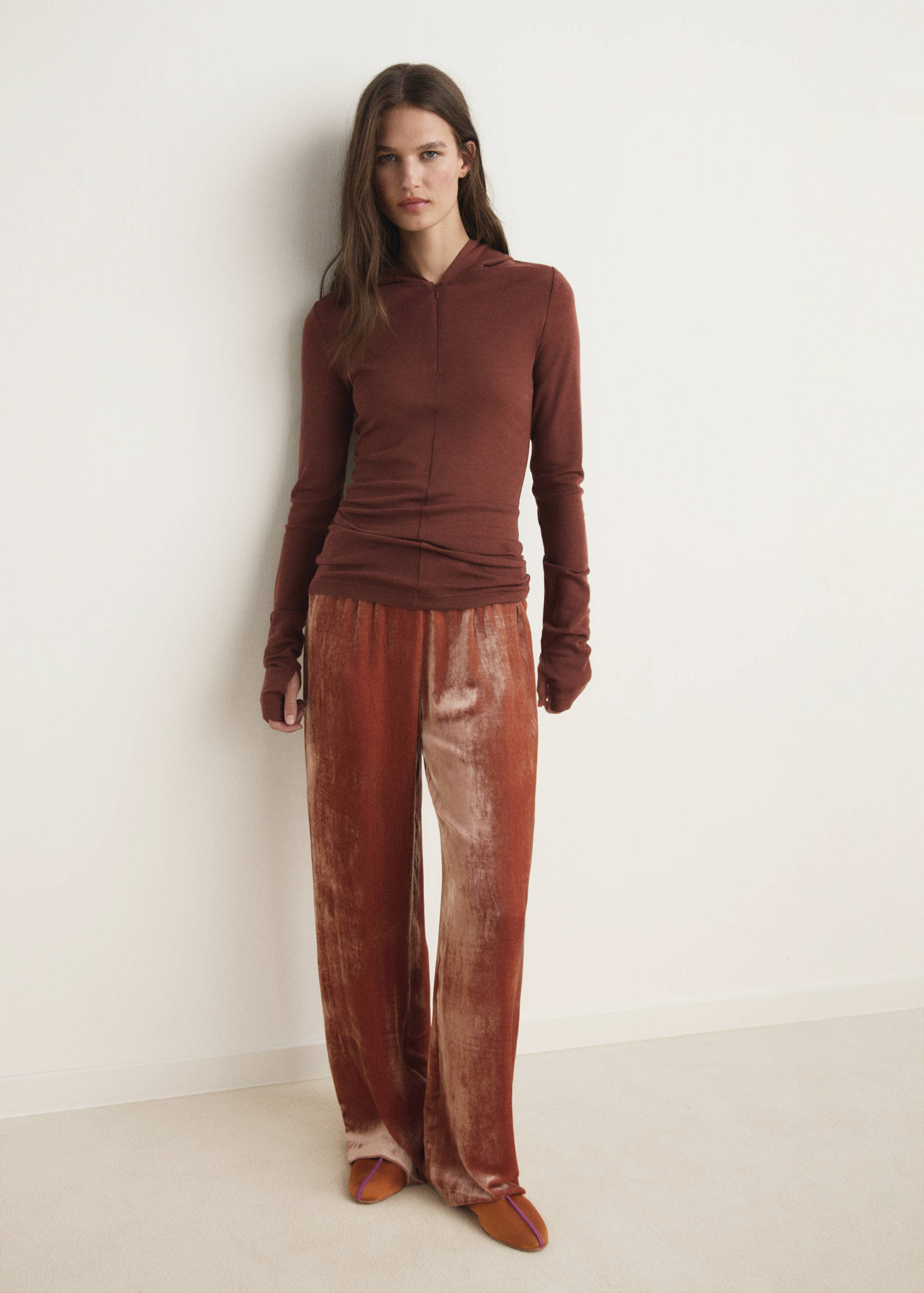 Wool hooded t-shirt - General plane