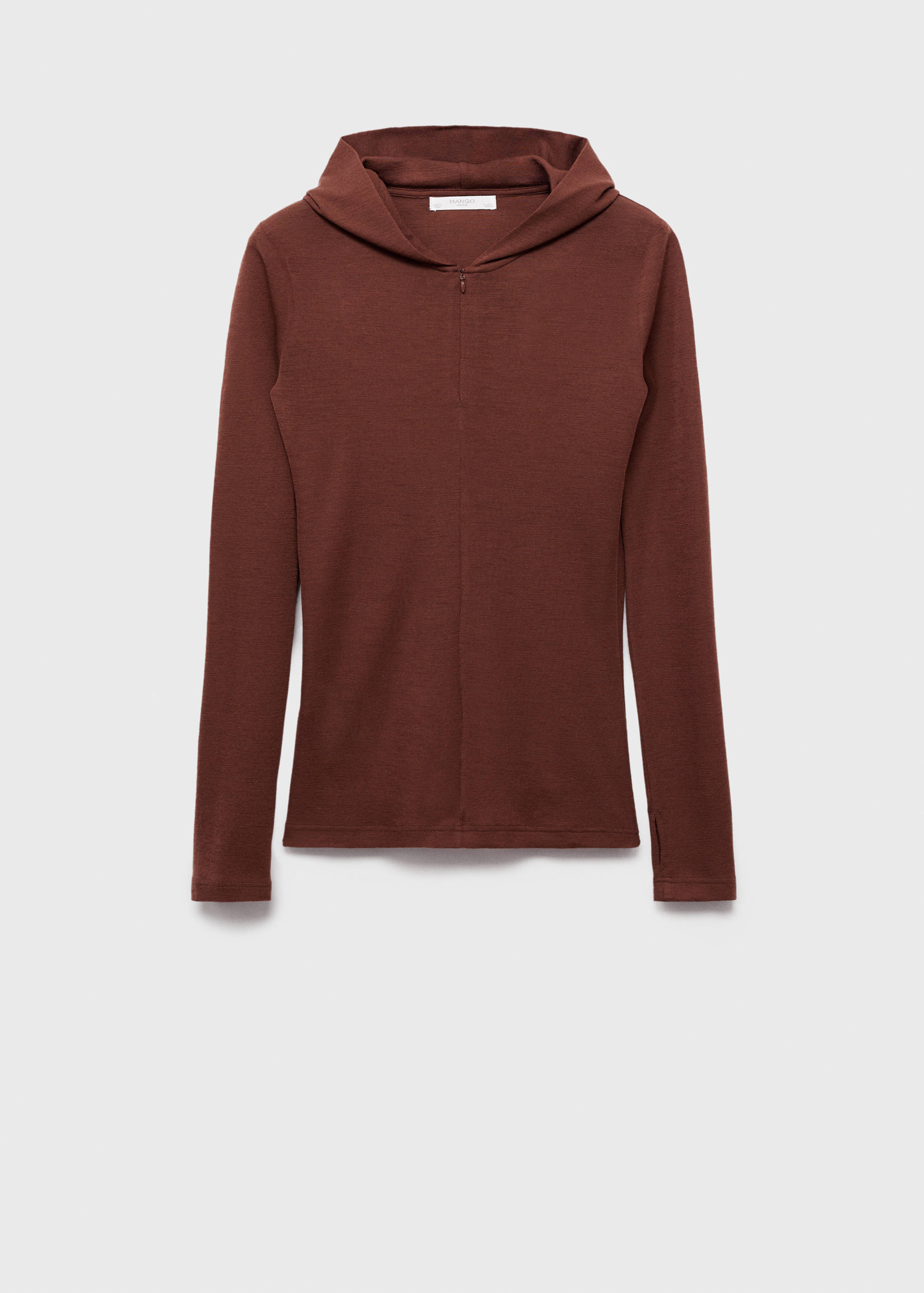Wool hooded t-shirt - Article without model