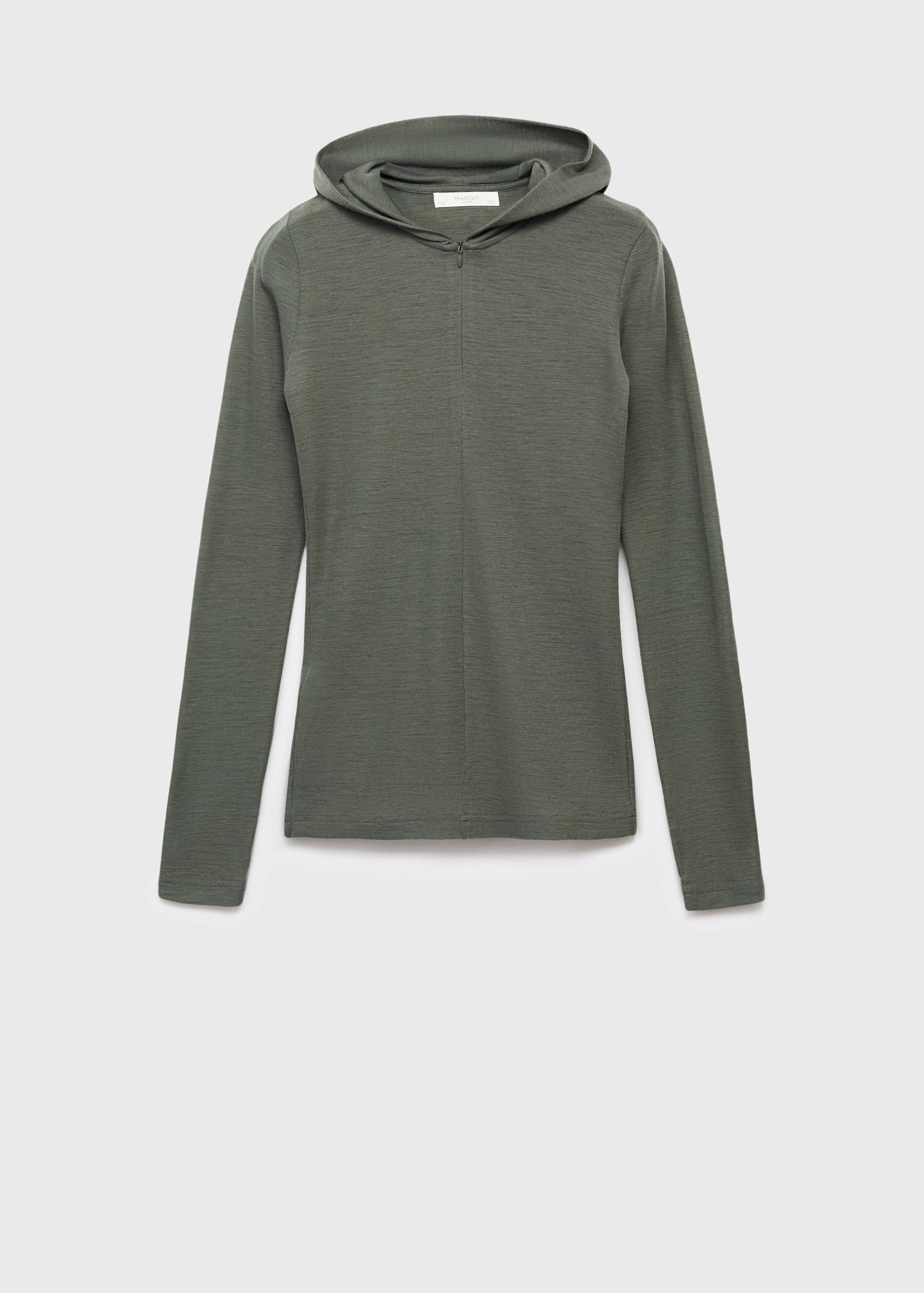 Wool hooded t-shirt - Article without model