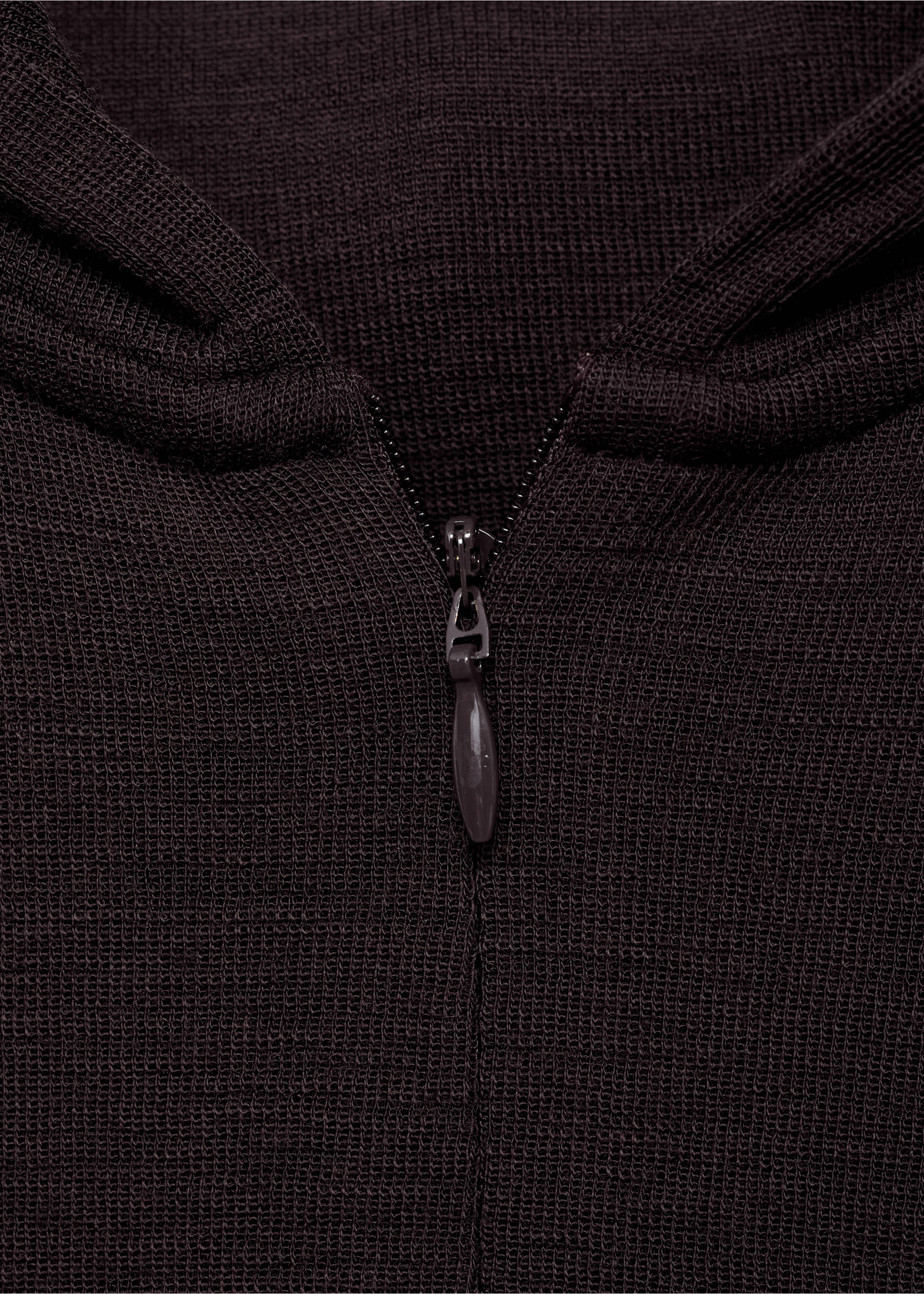 Wool hooded t-shirt - Details of the article 8, Cognac. Ref: 17024106-00.