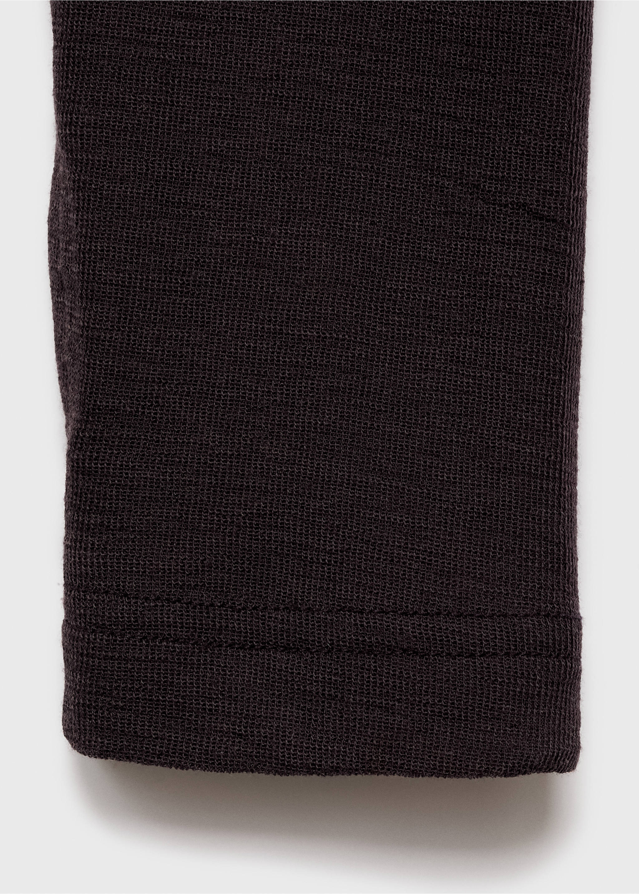 Wool hooded t-shirt - Details of the article 0, Cognac. Ref: 17024106-00.